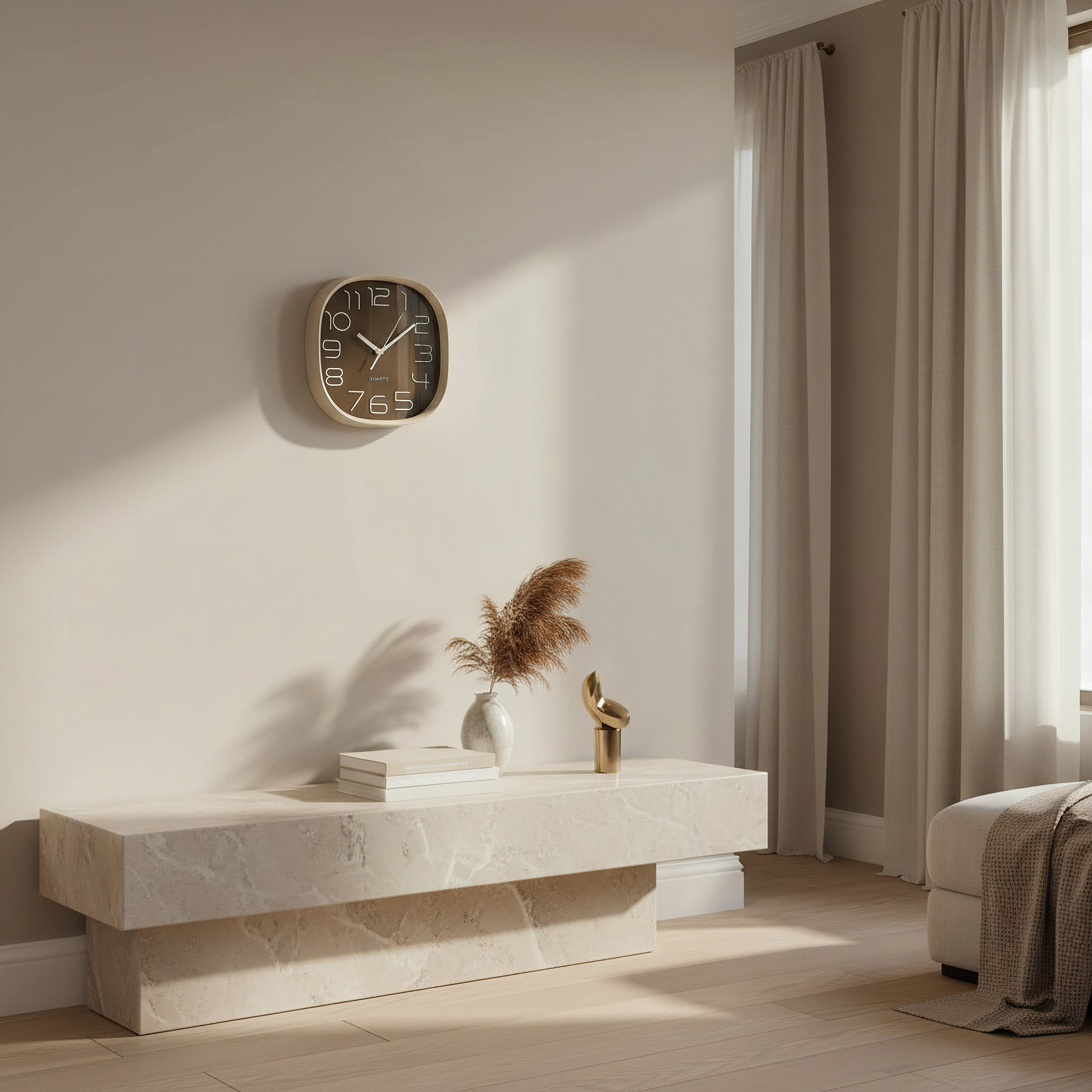 ساعة حائط كلاسيكية من كريستين - 28.5x28.5x5.2 سم-hbxdiningroom-decorandaccessories-clocks-image-3