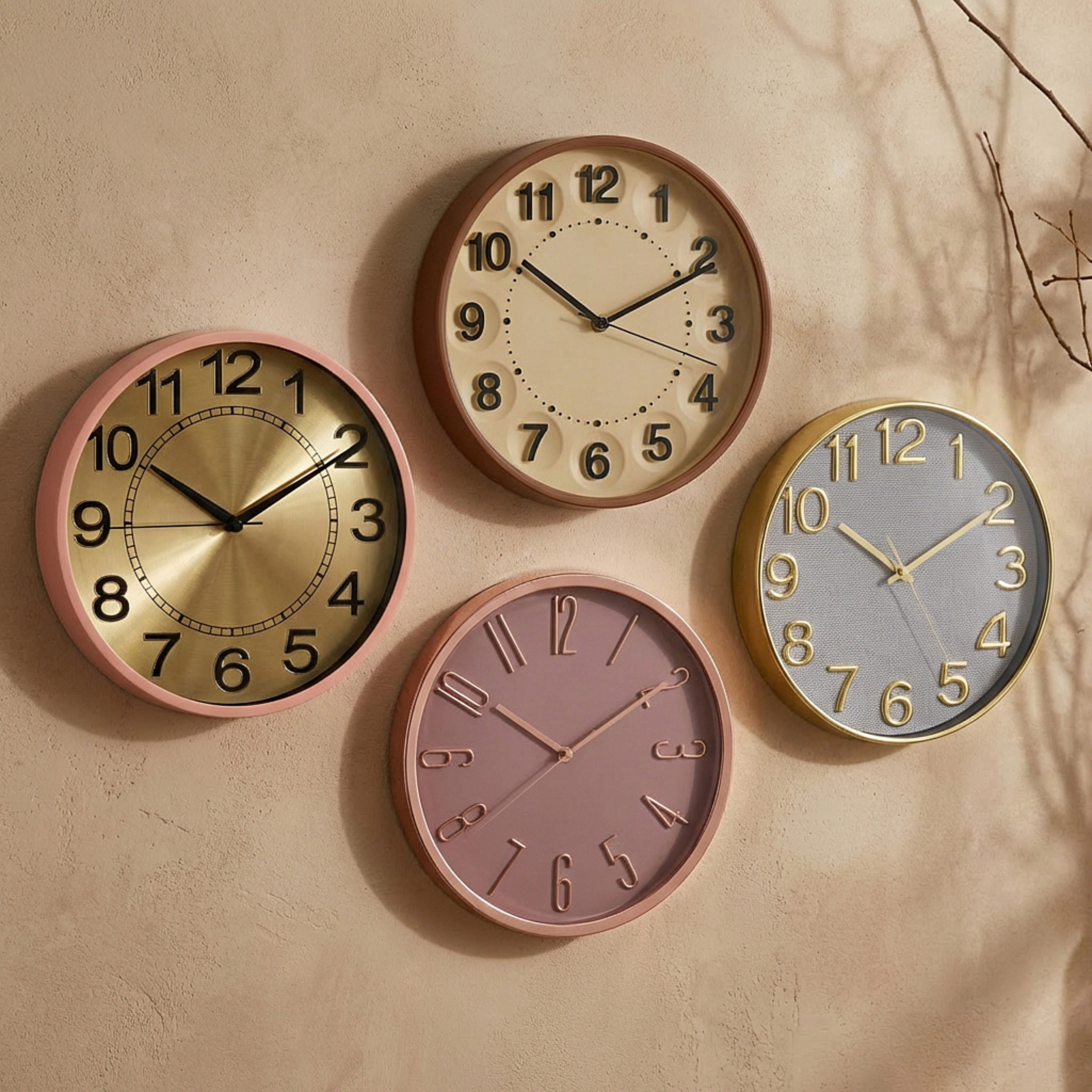 Cristine Aurum Wall Clock - 30.5x30.5x4 cm-hbxdiningroom-decorandaccessories-clocks-image-4