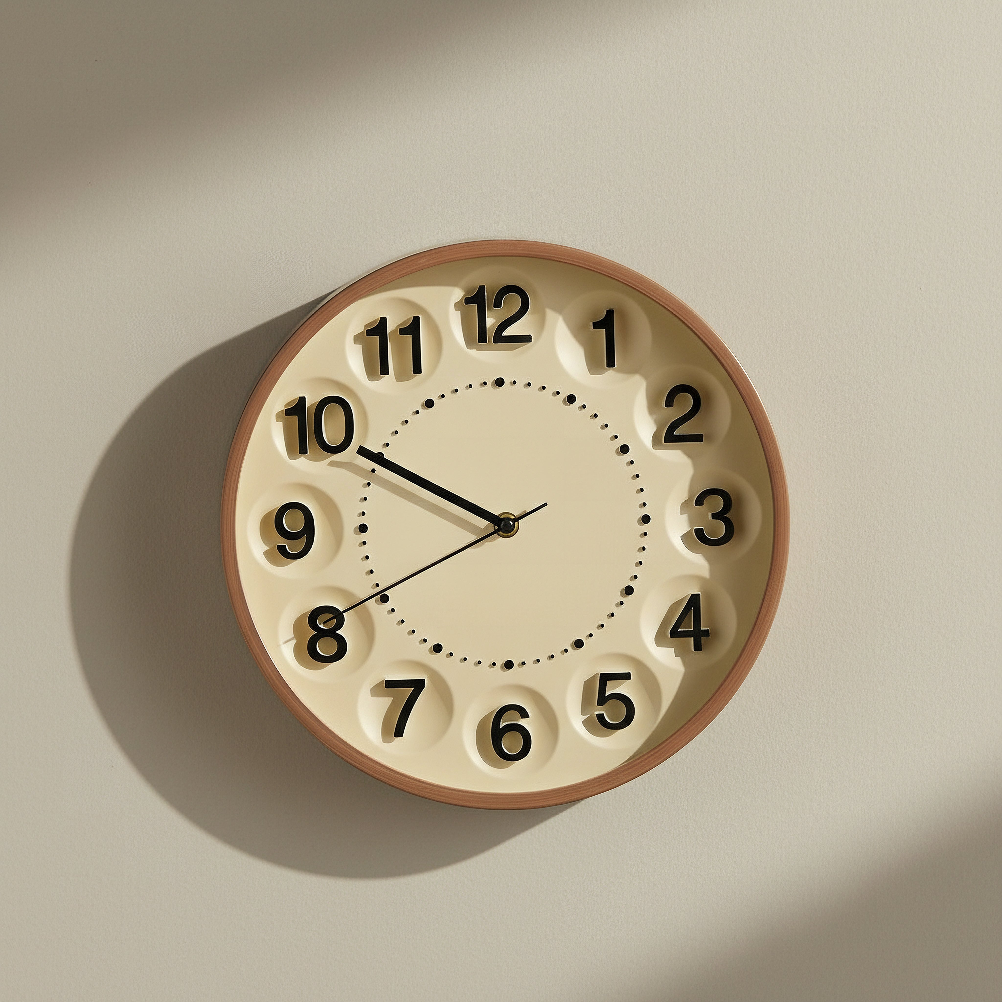 ساعة حائط أرقام بارزة من كريستين - 30.5x30.5x4 سم-hbxdiningroom-decorandaccessories-clocks-image-2