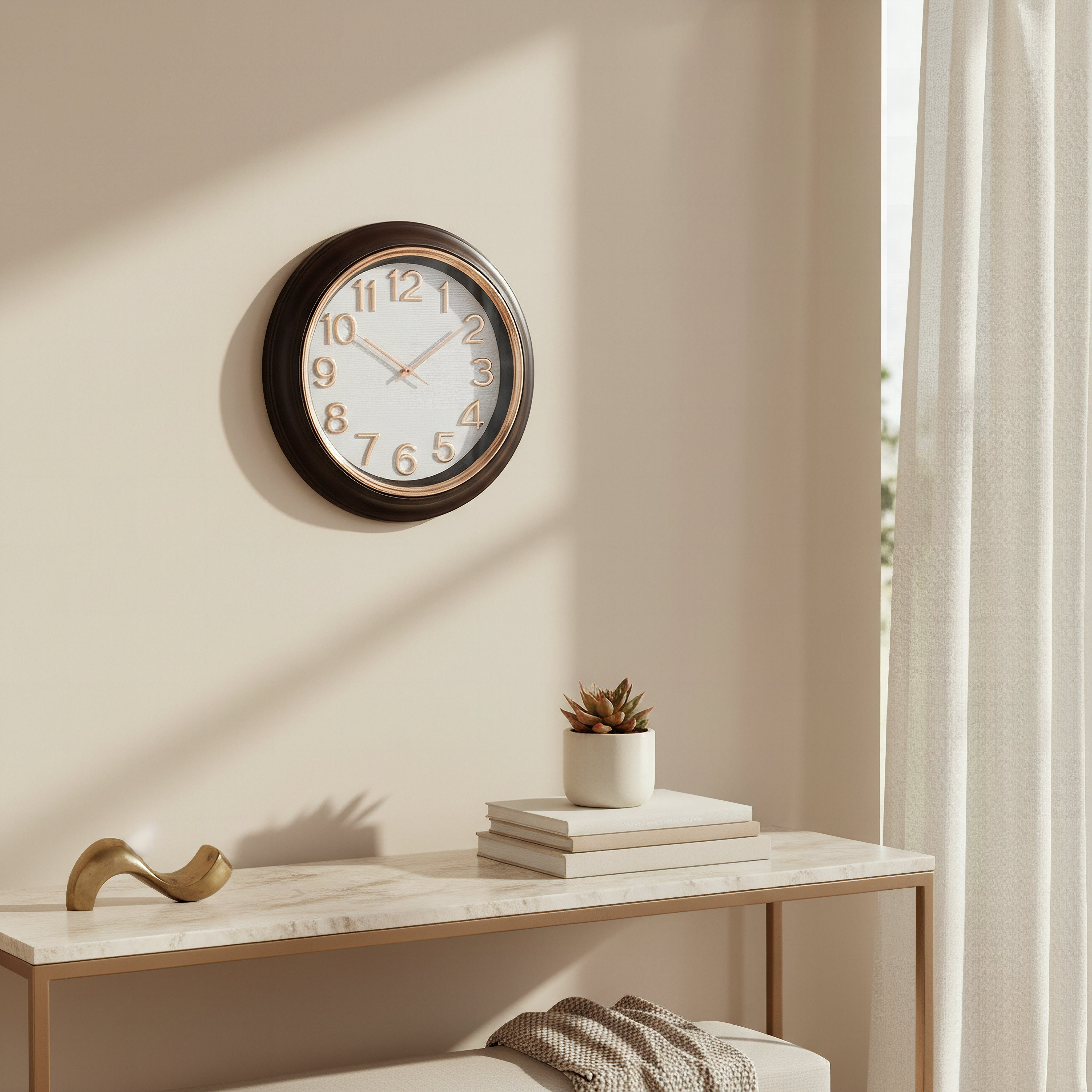 ساعة حائط عادية من كريستين - 40x40x4.5 سم-hbxdiningroom-decorandaccessories-clocks-image-4