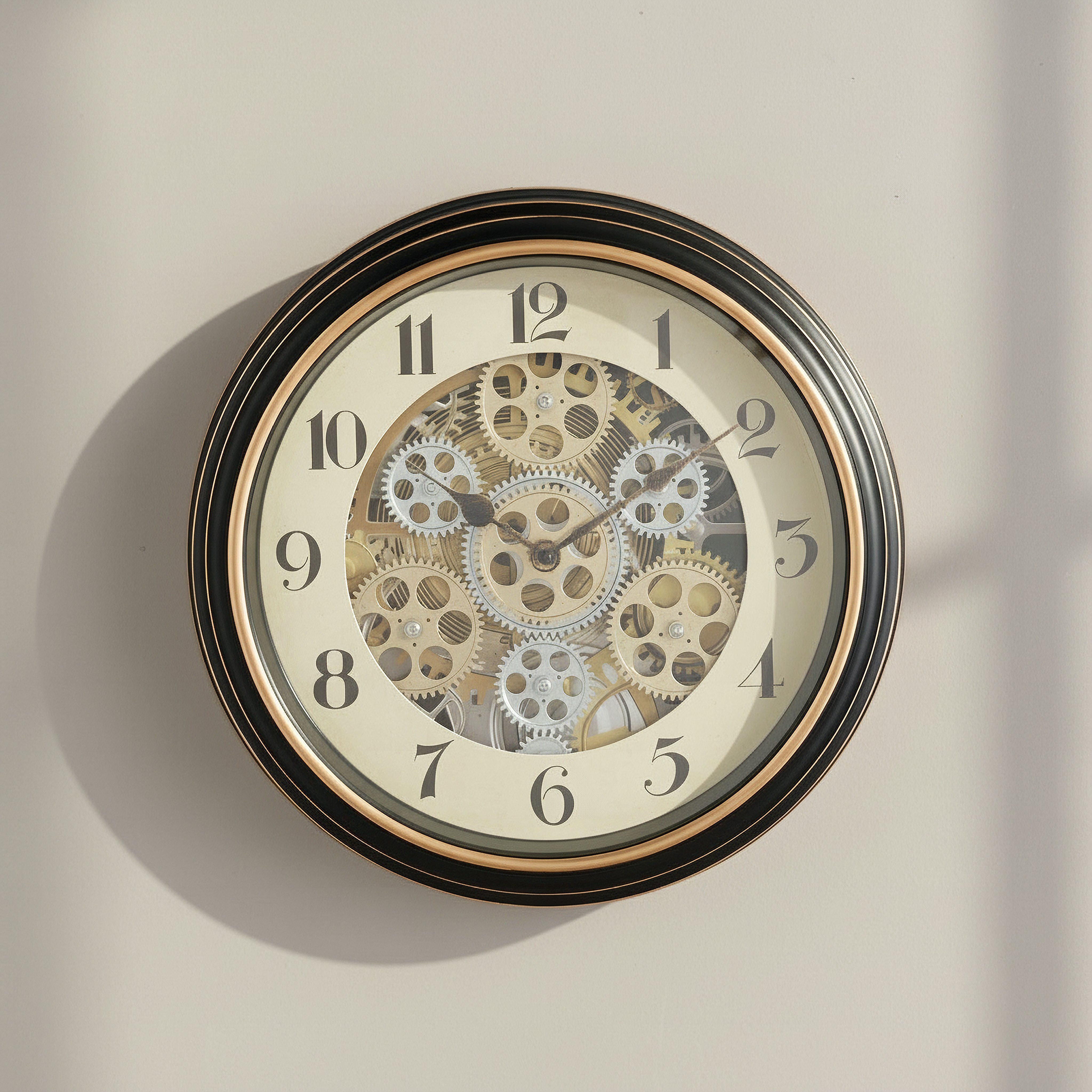 Cristine Gear Wall Clock - 40x40x7.2 cm-hbxdiningroom-decorandaccessories-clocks-image-1