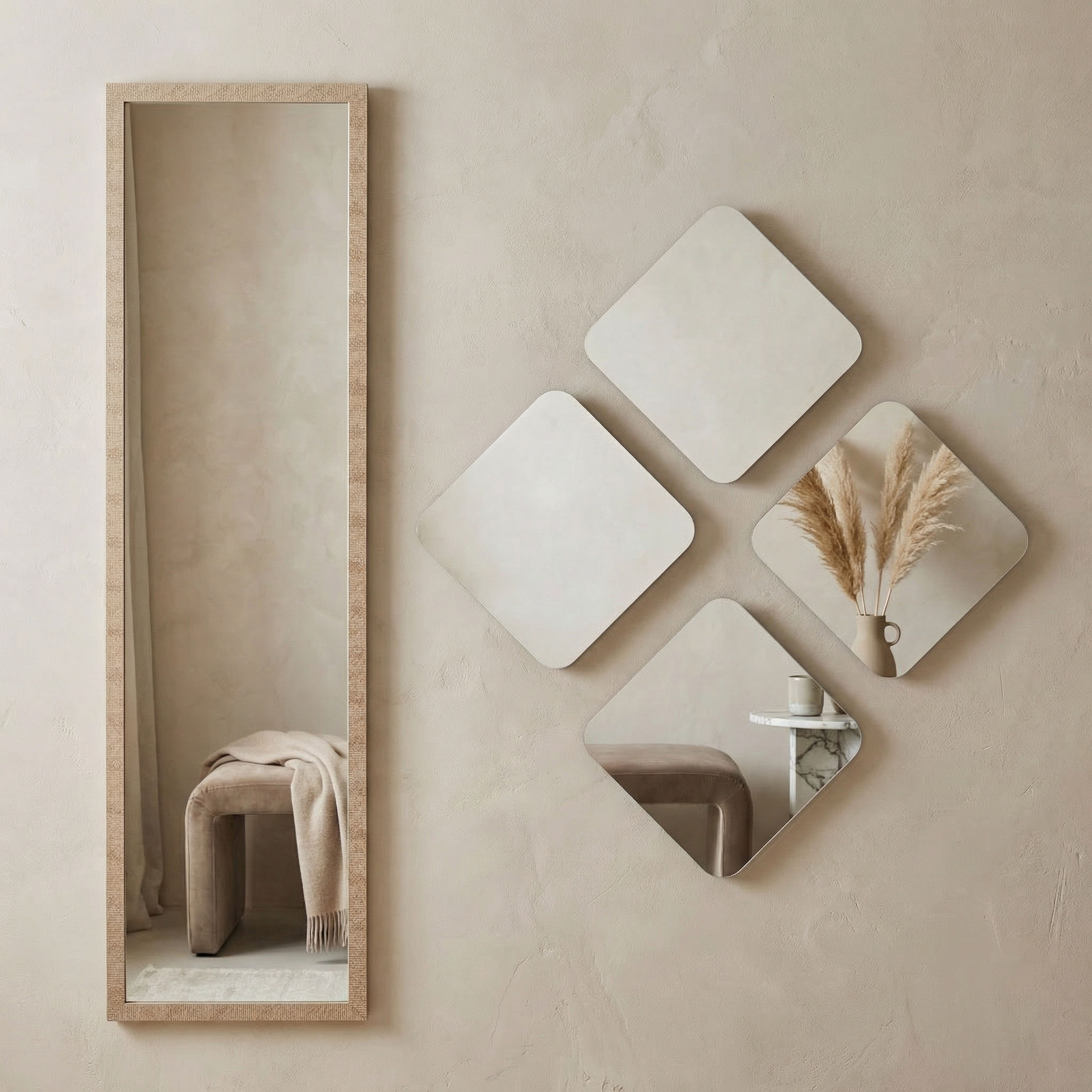 طقم مرايا ديكور بيسك  4 قطع من ريناتا إمبر - 20×20 سم-hbxhomeware-hbxdecorandfurnishings-image-4
