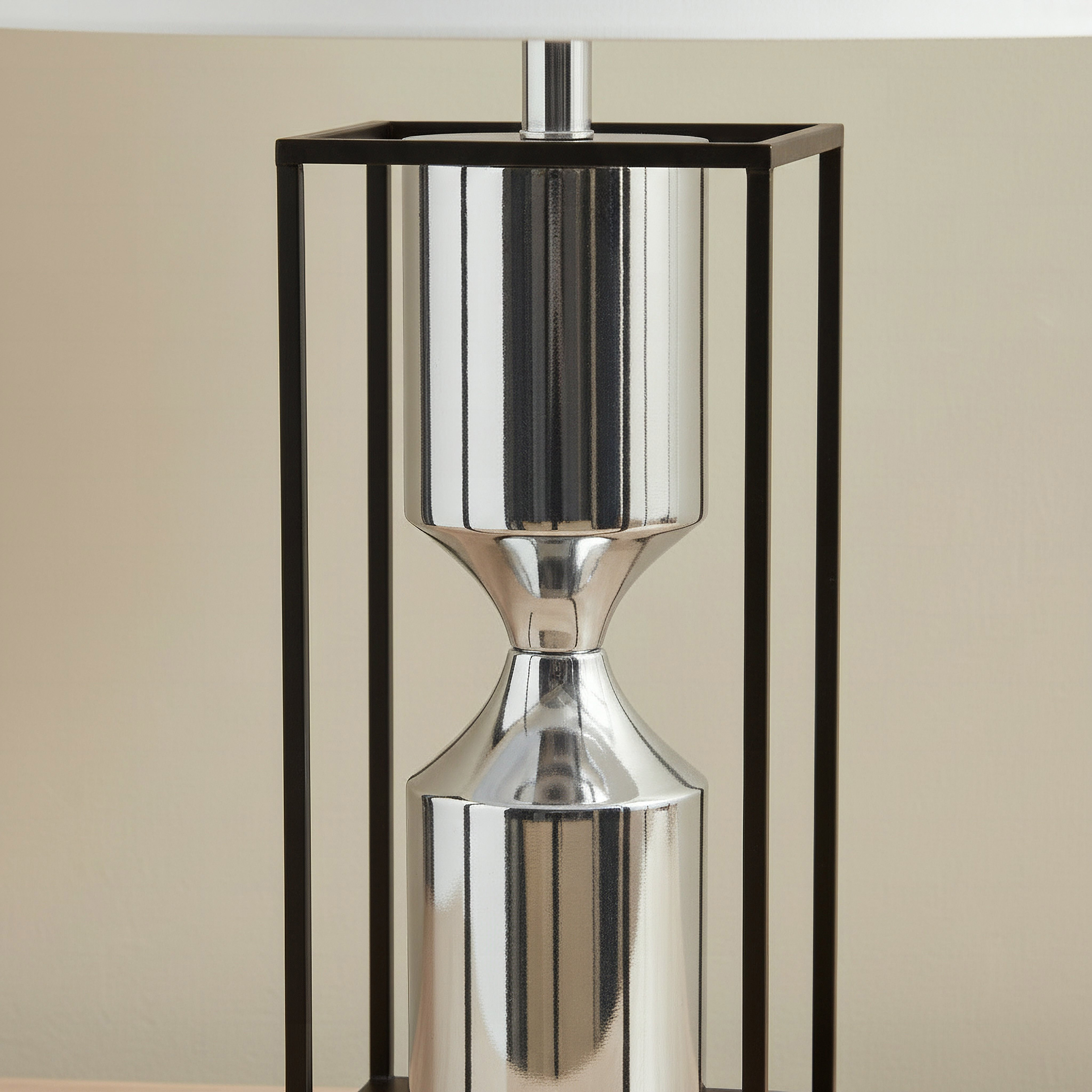 Solliet Metal Table Lamp with Linen Shade - 33x56 cm-hbxbedroom-lighting-tablelamps-image-4