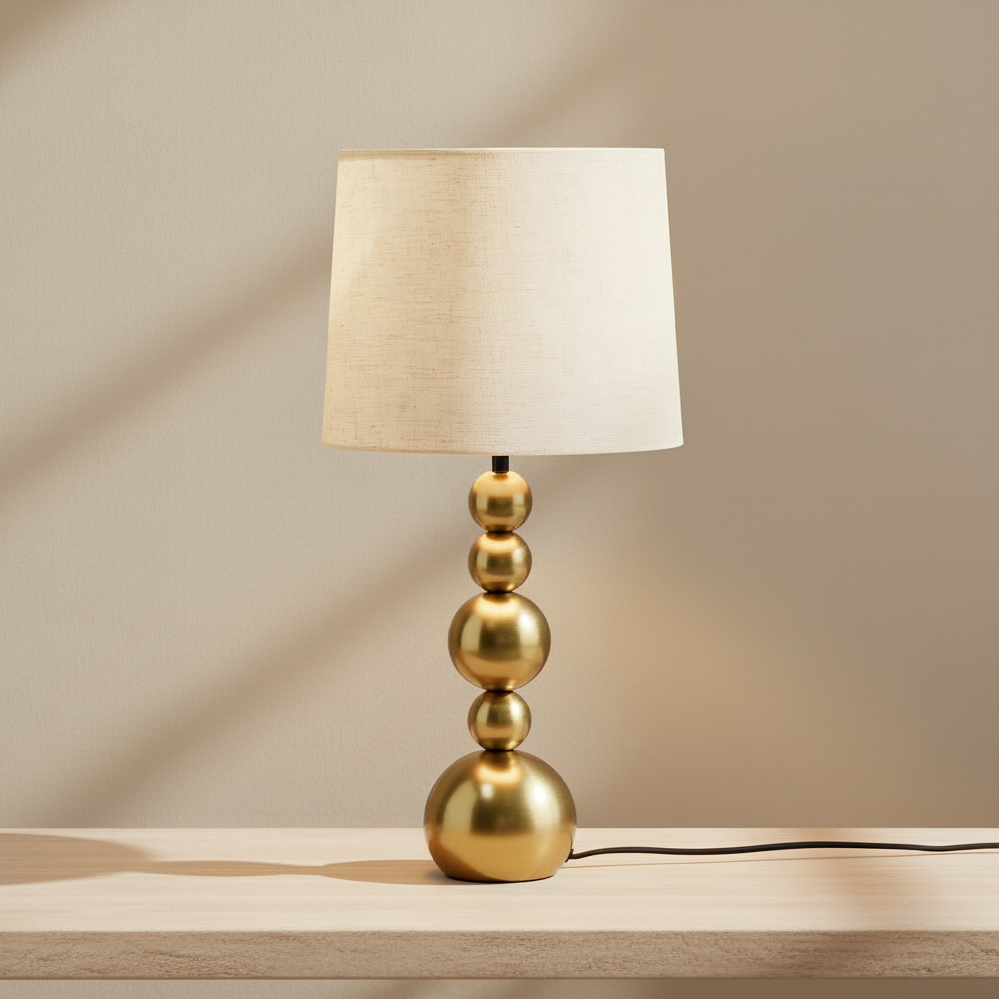 Solliet Metal Table Lamp with Linen Shade - 28x55.5 cm-hbxbedroom-lighting-tablelamps-image-2