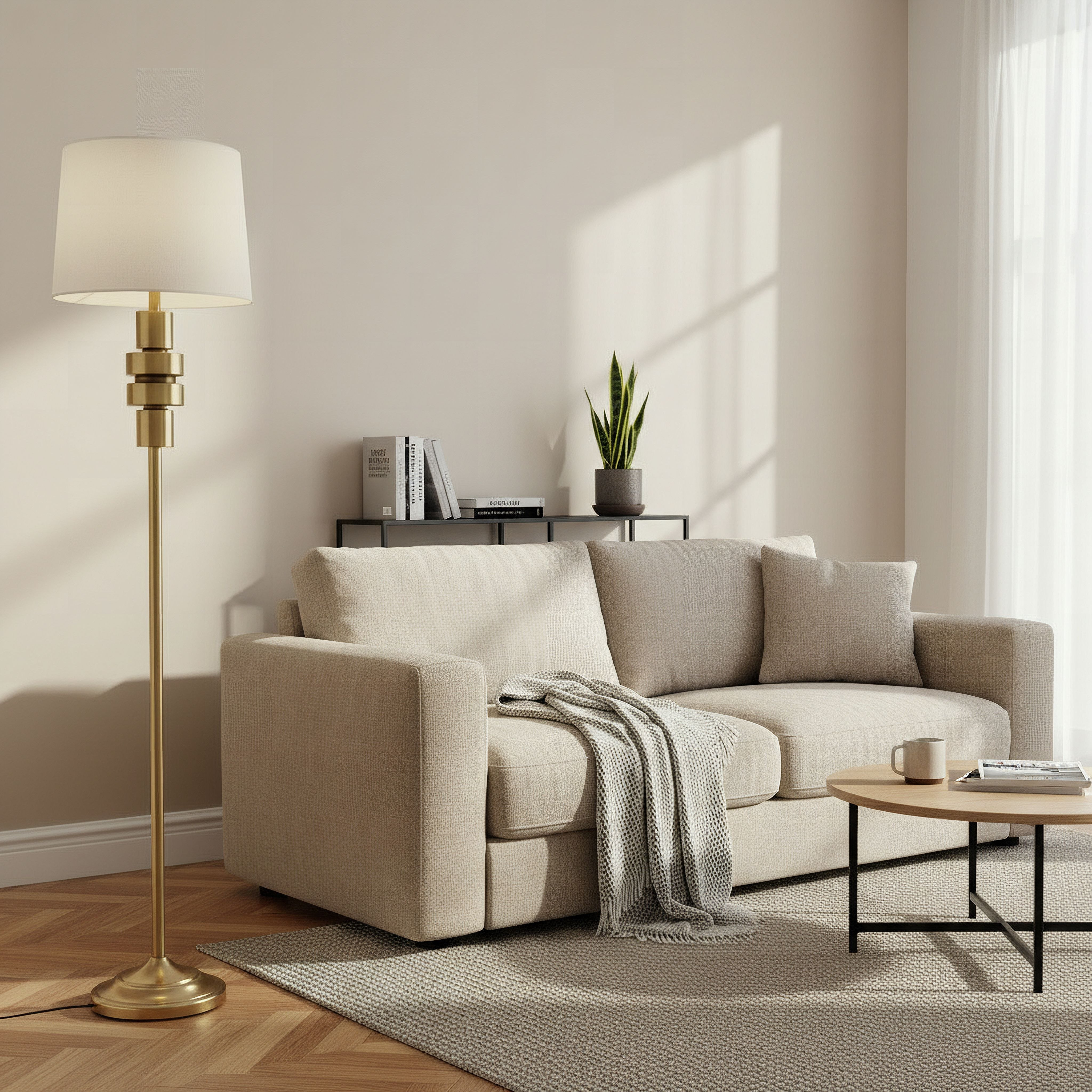 Solliet Metal Floor Lamp with Linen Shade - 38x162 cm-hbxhomeware-hbxlivingroom-image-5