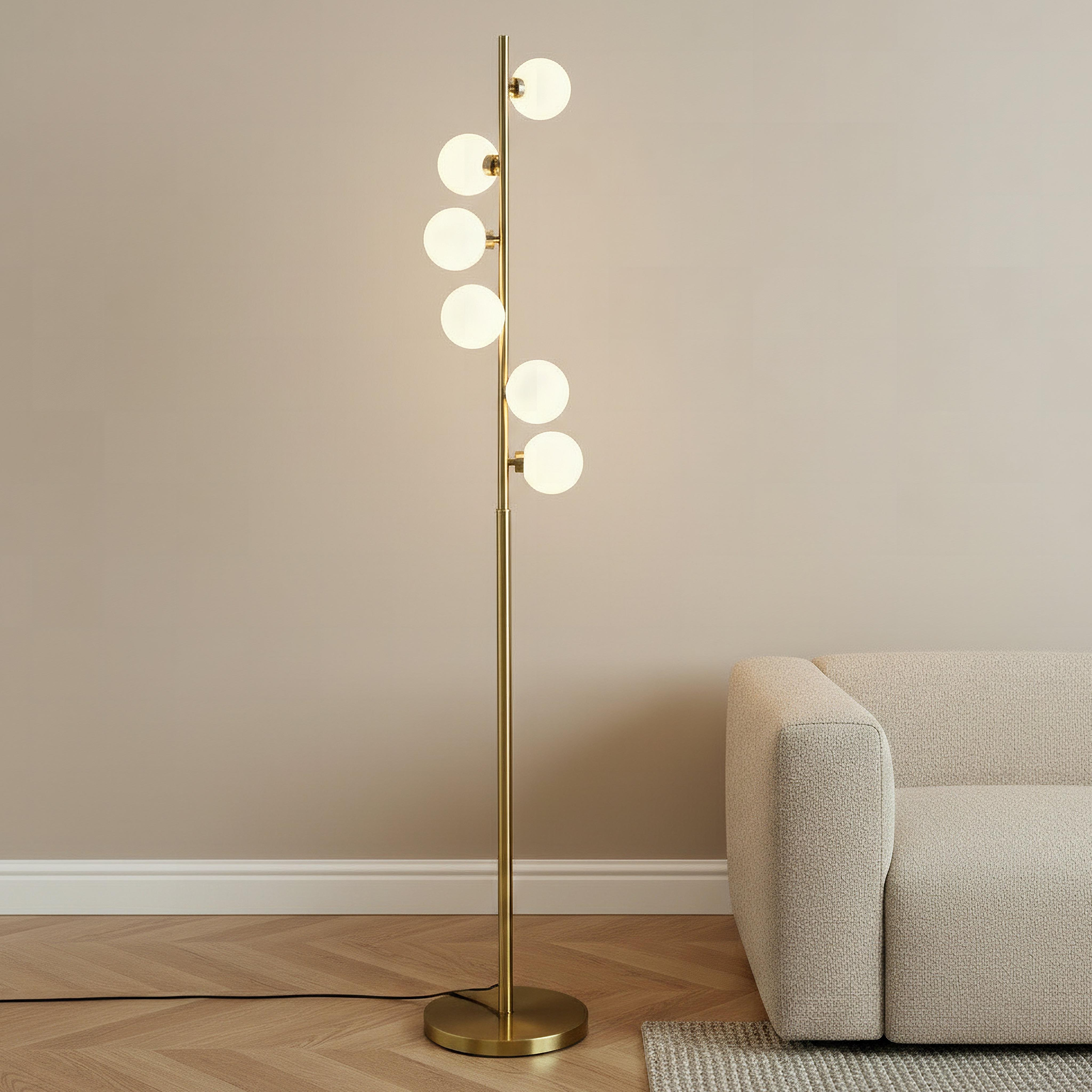 Solliet Metal Floor Lamp with 6 Glass Lights - 160 cm-hbxhomeware-hbxlivingroom-image-2