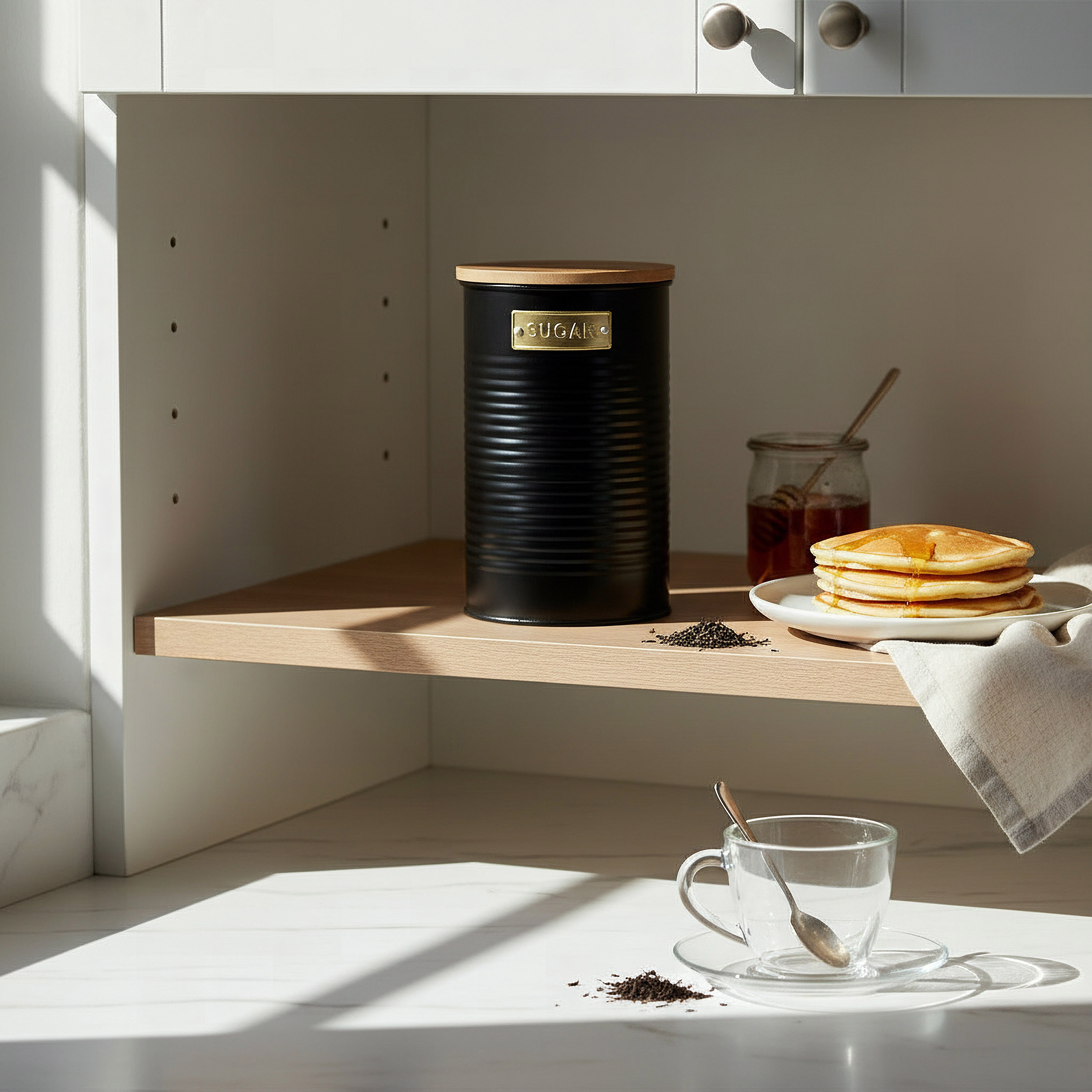 Naturalle Ribbed Sugar Canister - 11x17 cm-hbxhomeware-hbxkitchen-image-4
