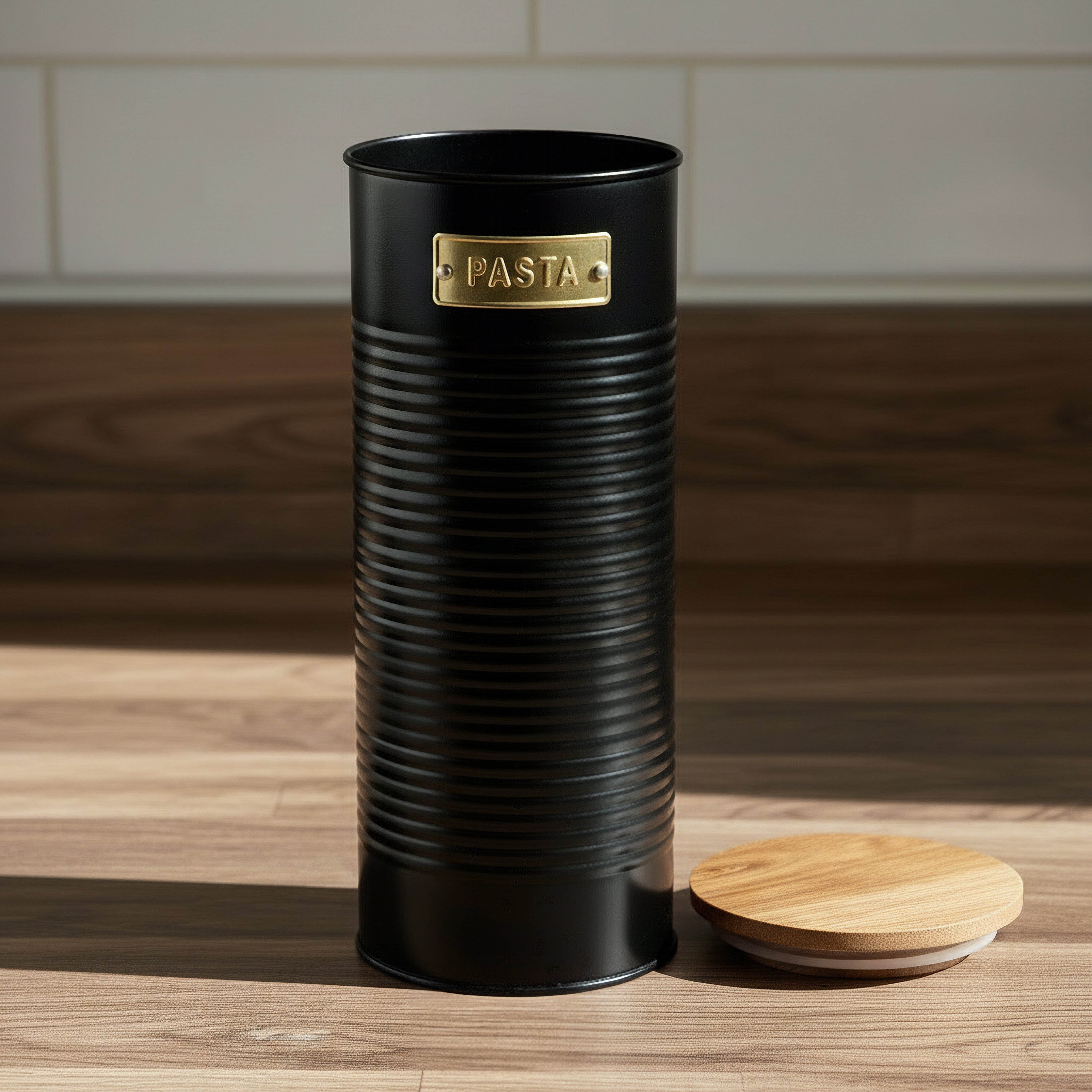 Naturalle Ribbed Pasta Canister - 11x33 cm-hbxhomeware-hbxkitchen-image-2