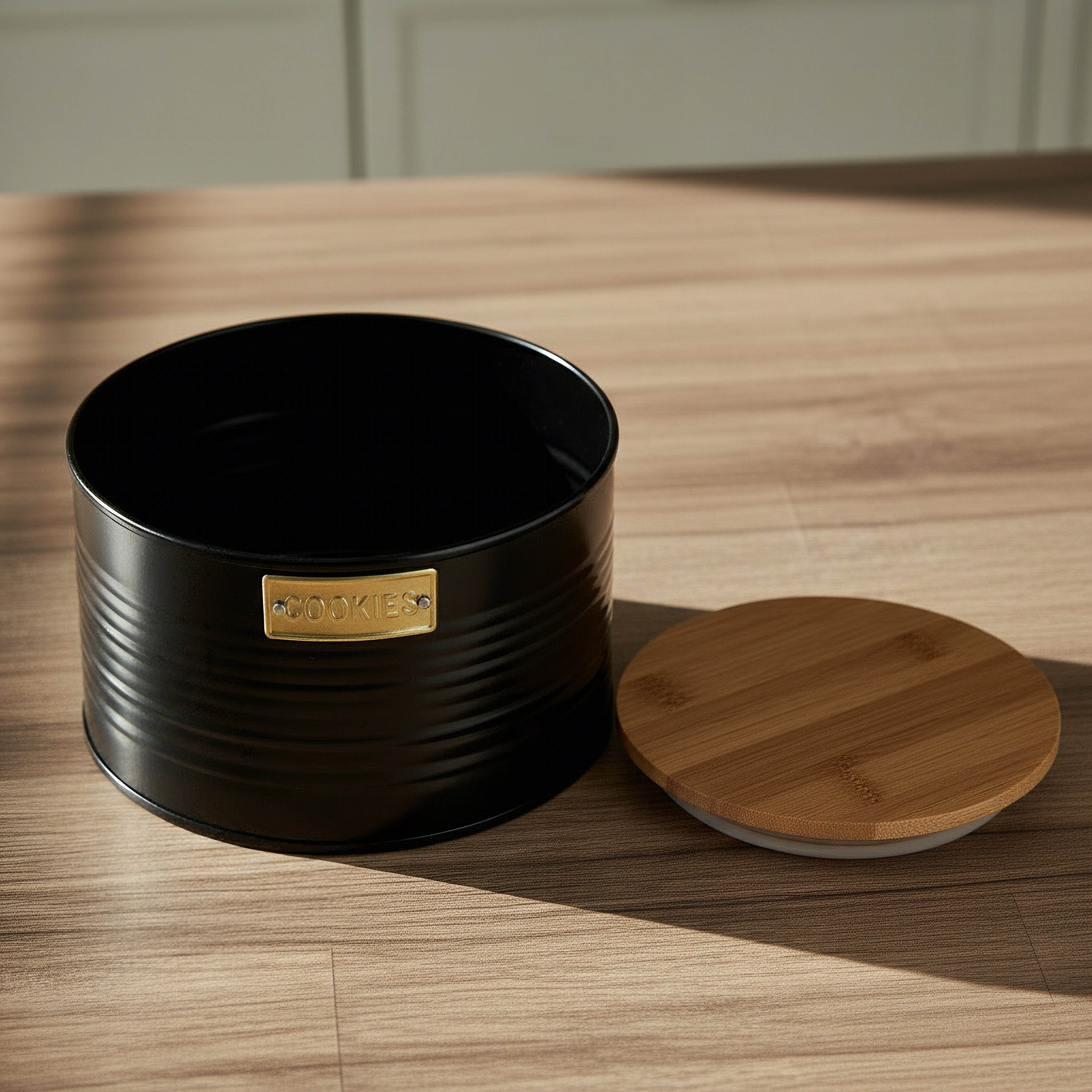Naturalle Ribbed Cookies Canister - 23x10 cm-hbxhomeware-hbxkitchen-image-2