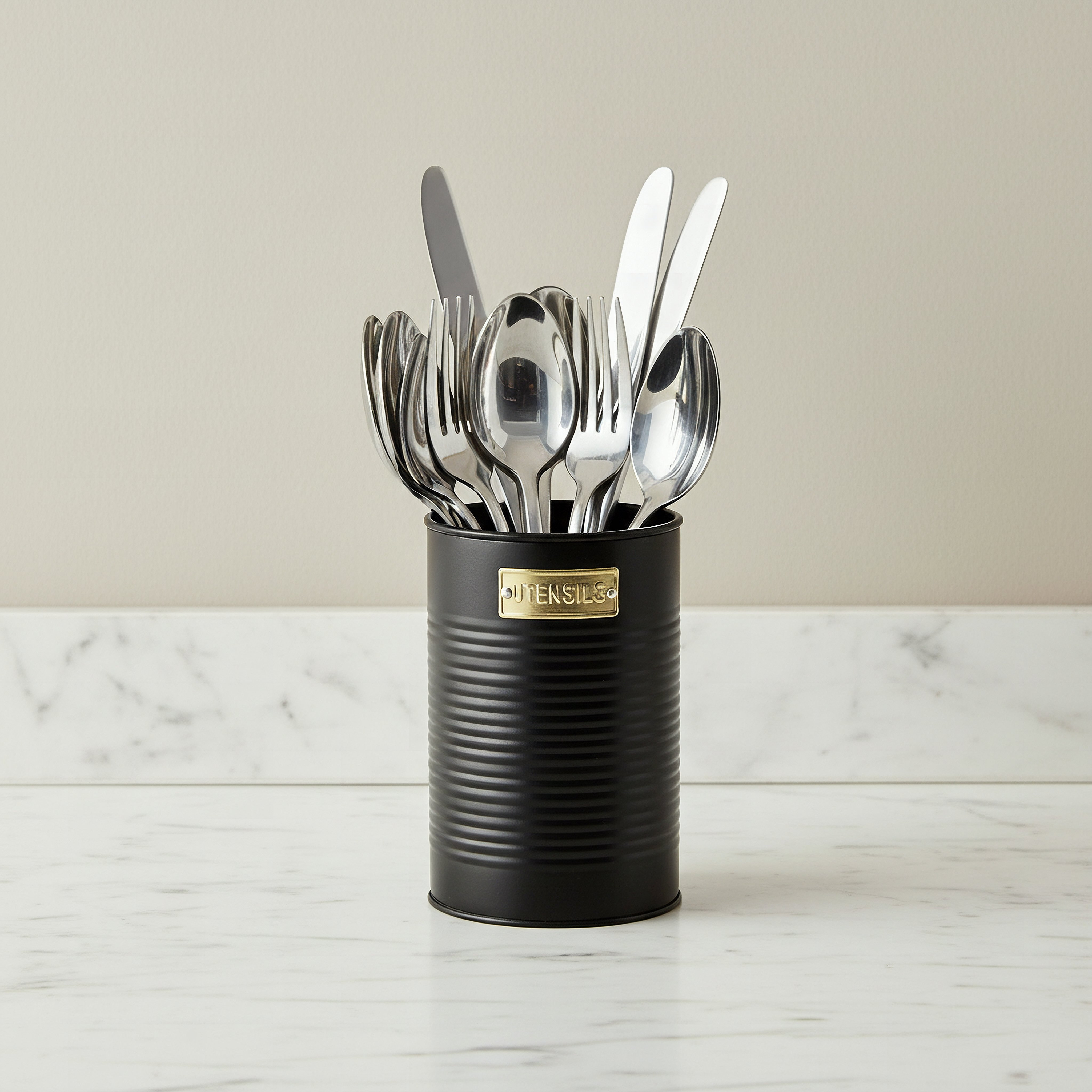 Naturalle Ribbed Cutlery Holder - 12x17 cm-hbxhomeware-hbxkitchen-image-1