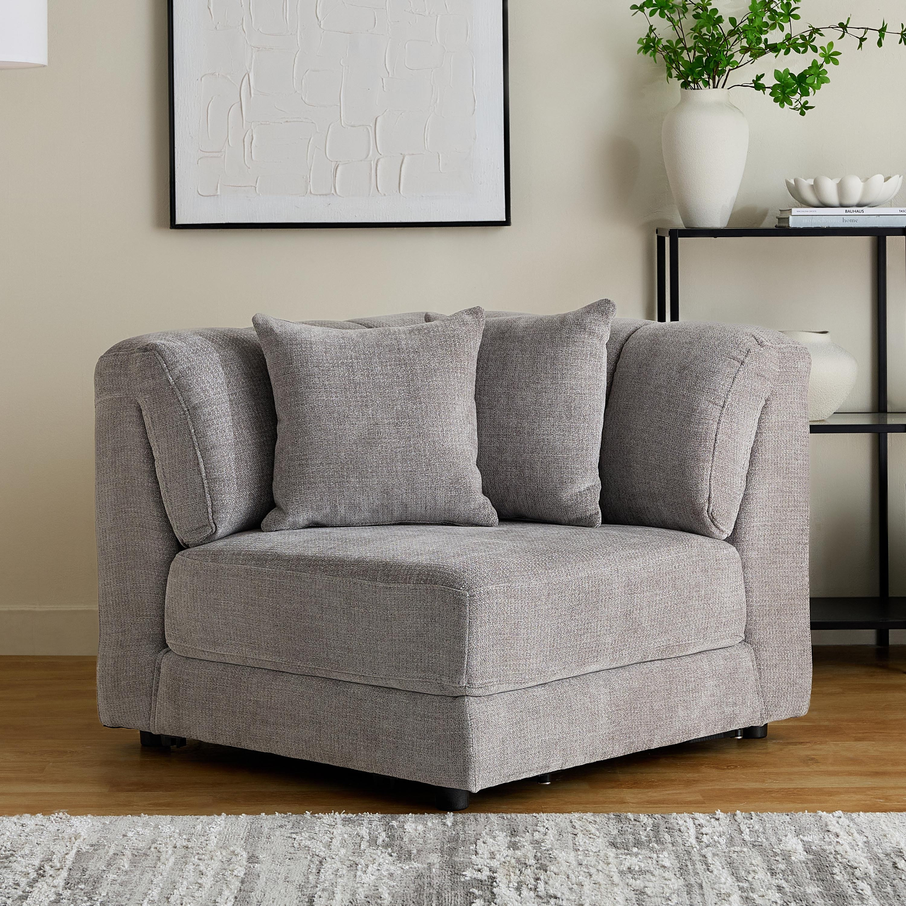 Skive Fabric Corner Sofa with 2 Cushions-hbxlivingroom-sofasandarmchairs-modularsofas-image-1
