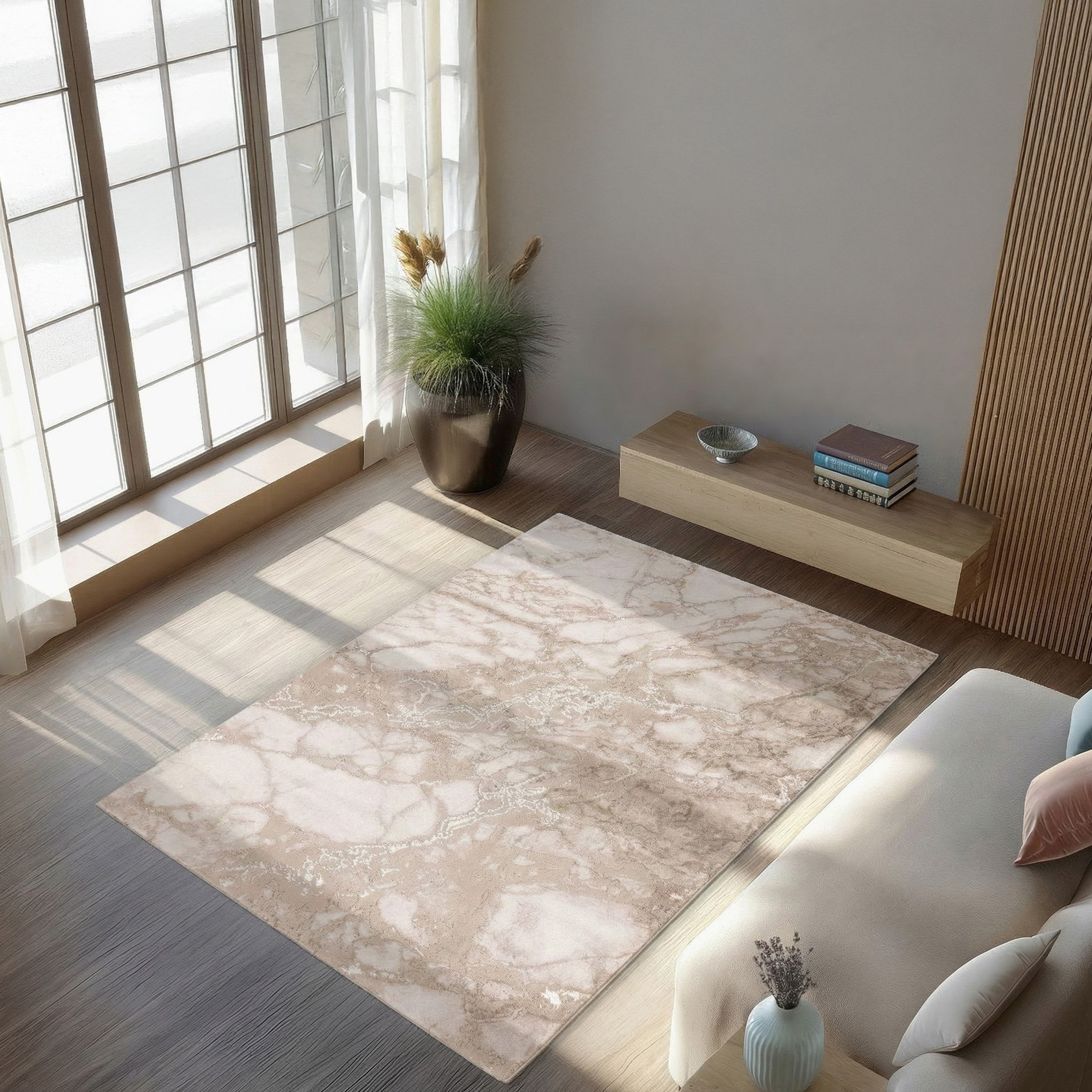 Dolce Cloudy Stain Resistant Polypropylene Rug - 160x230 cm-hbxdecorandfurnishings-floorcoverings-rugs-image-1