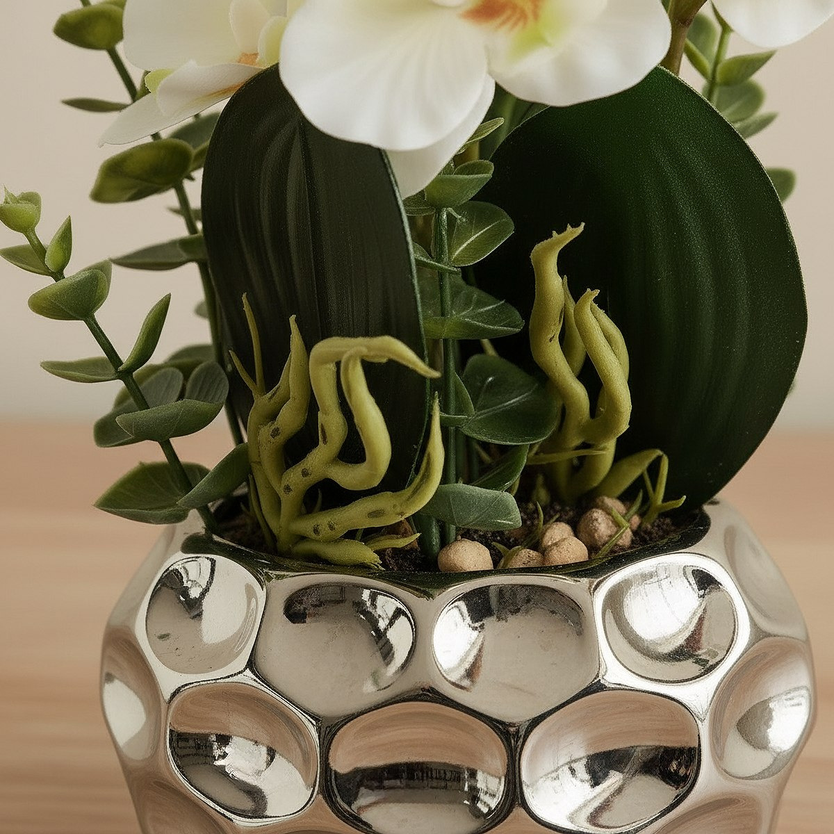 Areos Artificial Orchid Potted Plants in Ceramic Pot - 14x7x31 cm-hbxlivingroom-decorandaccessories-plantersandurns-image-2