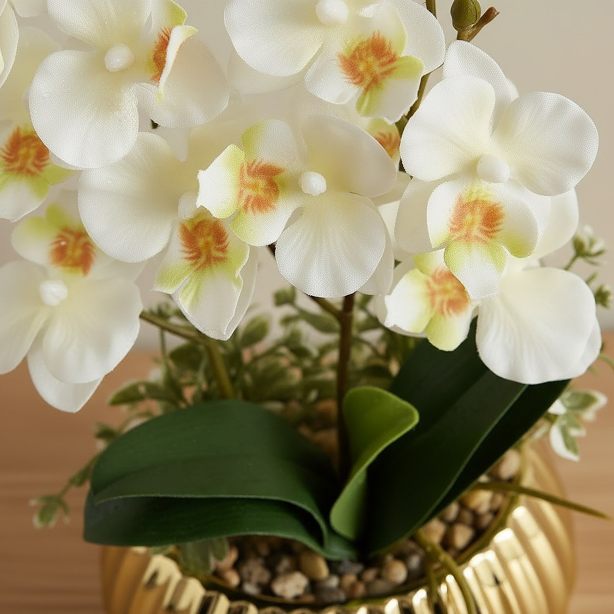 Areos Artificial Orchid Potted Plants in Ceramic Pot - 19x13.5x36 cm-hbxlivingroom-decorandaccessories-plantersandurns-image-2