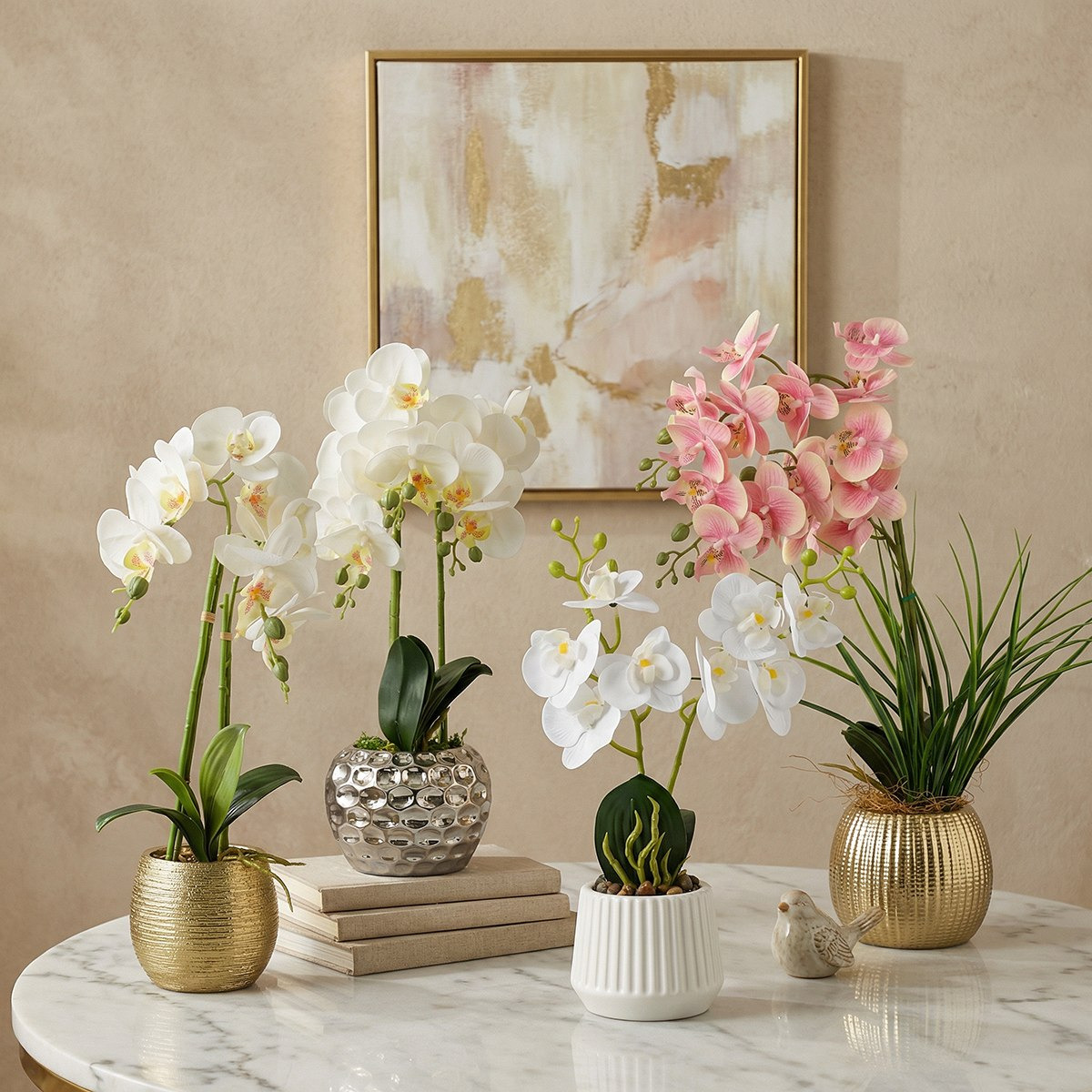 Areos Artificial Orchid Potted Plants in Ceramic Pot - 16x10x45 cm-hbxlivingroom-decorandaccessories-plantersandurns-image-4