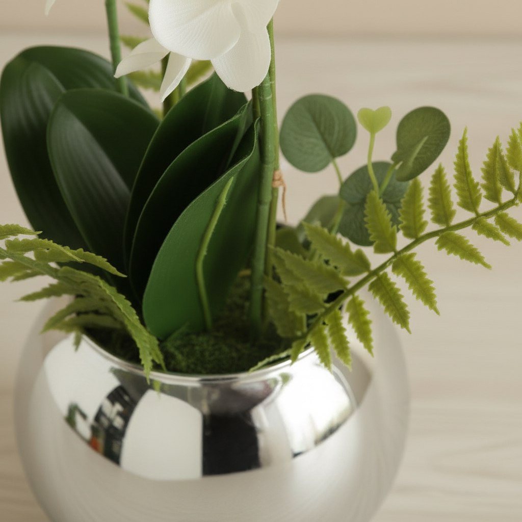 Areos Artificial Orchid Potted Plants in Ceramic Pot - 60 cm-hbxlivingroom-decorandaccessories-plantersandurns-image-2