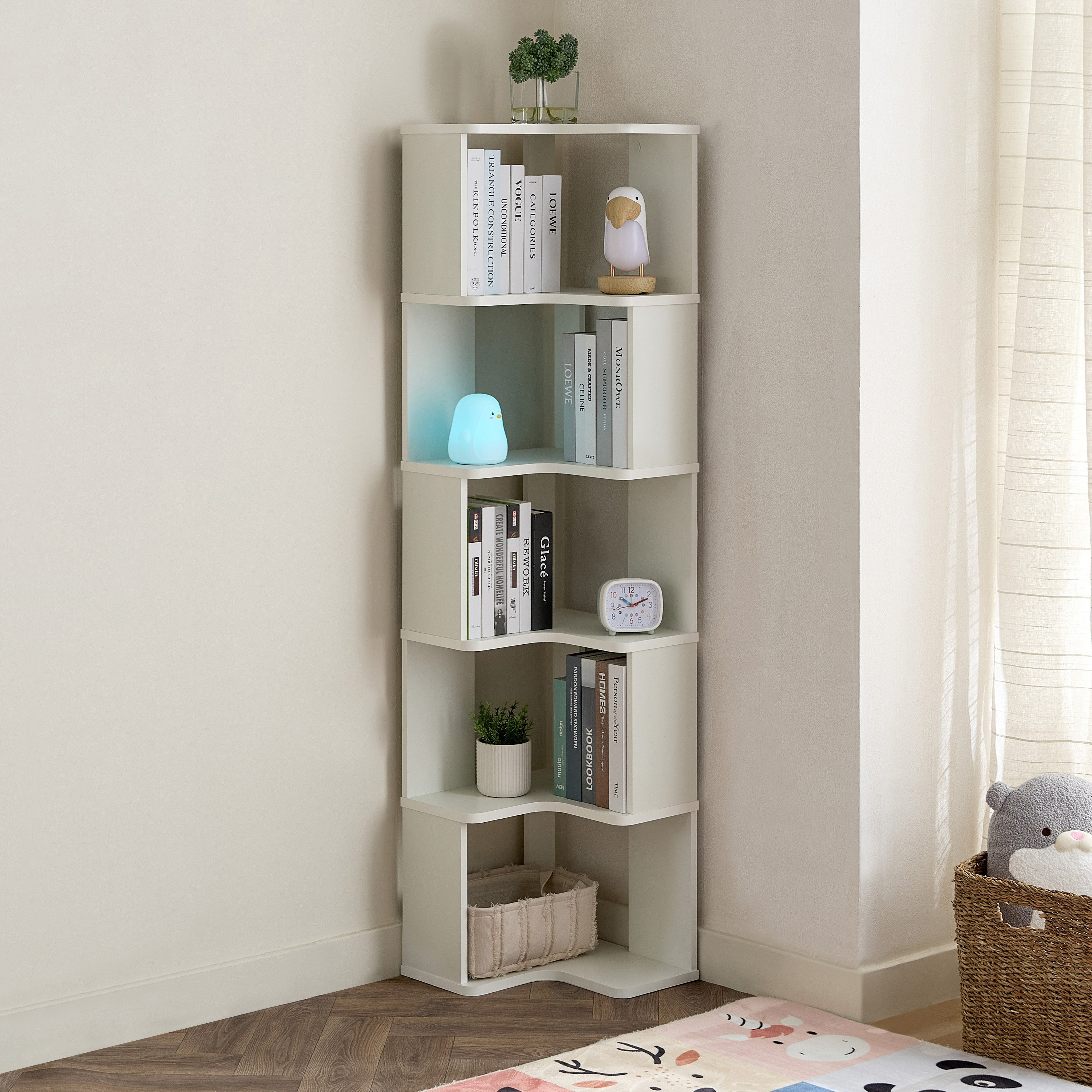 رف ركنية 5 طوابق من موفو فانيلا-hbxfurniture-office-bookcases-image-1