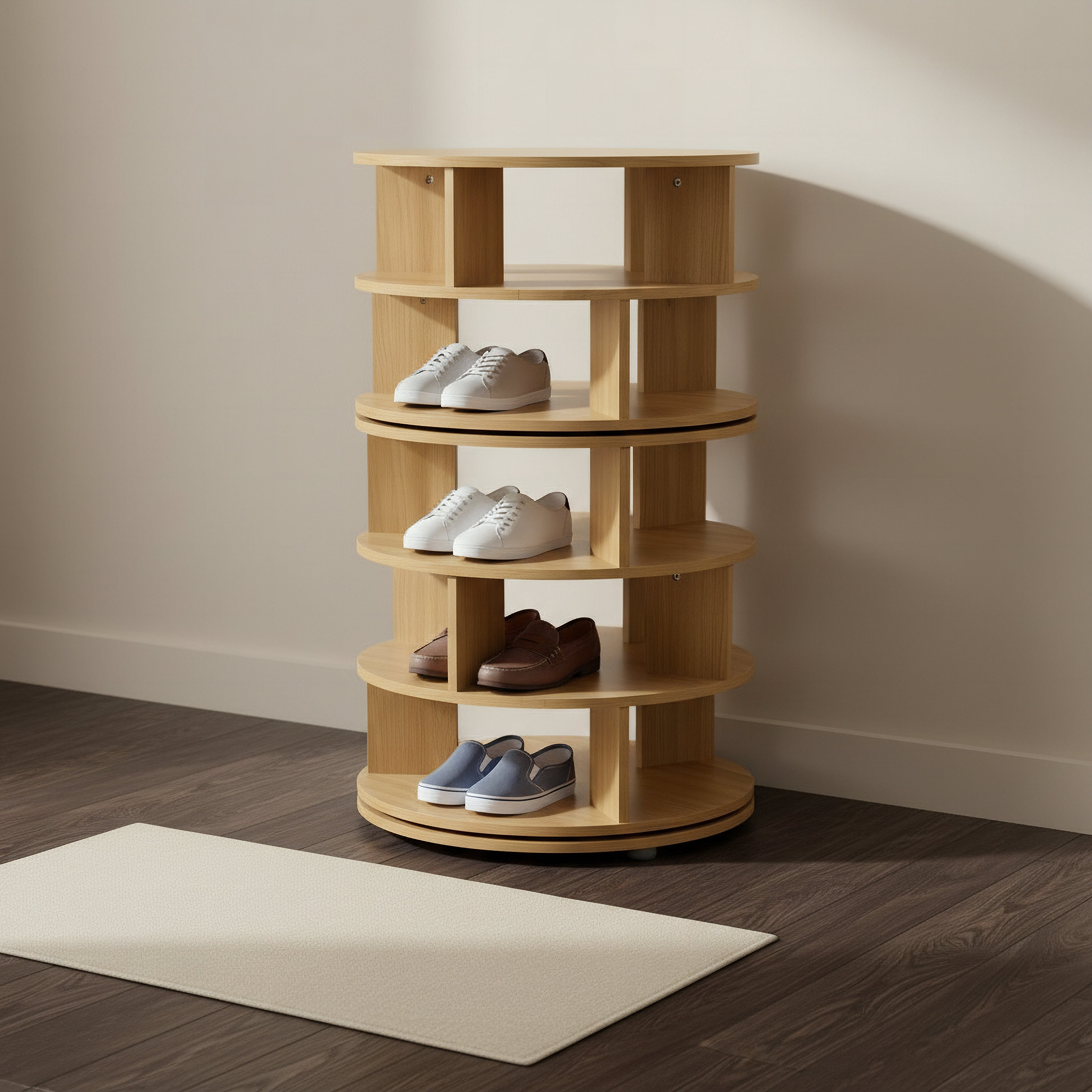 Movo Ollie 5-Tier 20-Pair Rotating Shoe Rack-hbxbedroom-shoecabinetsandracks-image-1