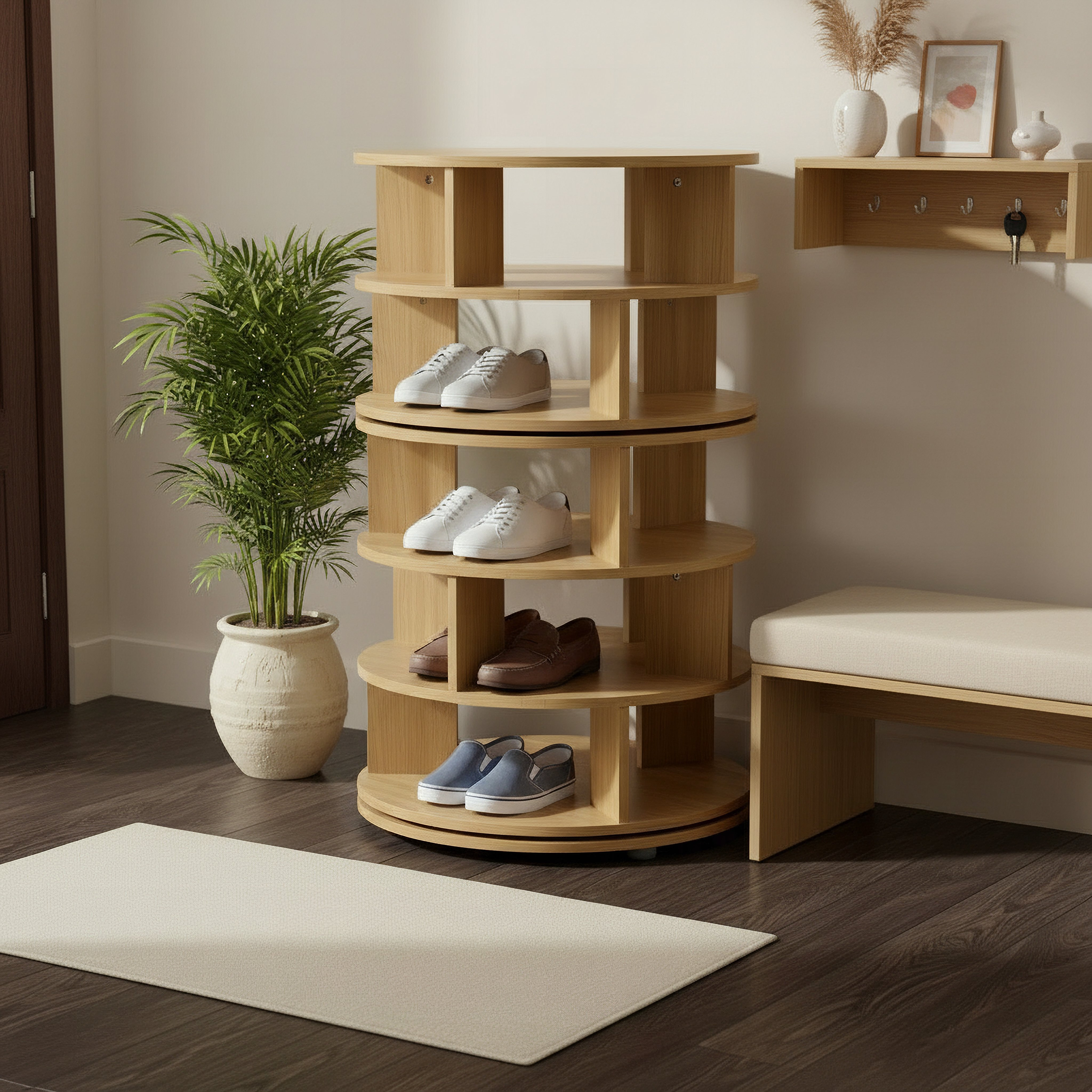 Movo Ollie 5-Tier 20-Pair Rotating Shoe Rack-hbxbedroom-shoecabinetsandracks-image-4