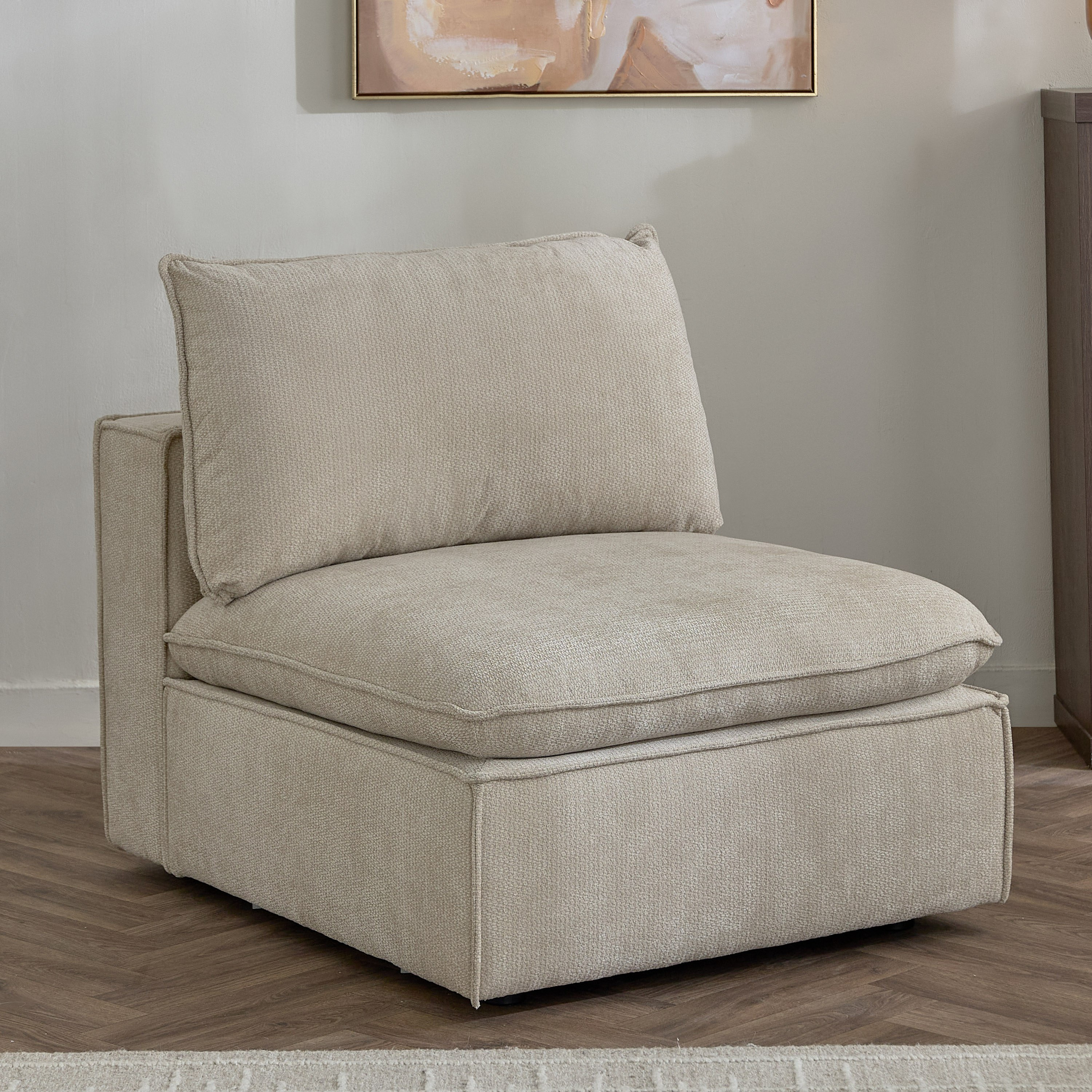 كنبة قماش بدون مساند من أوماها نكست-hbxlivingroom-sofasandarmchairs-modularsofas-image-1