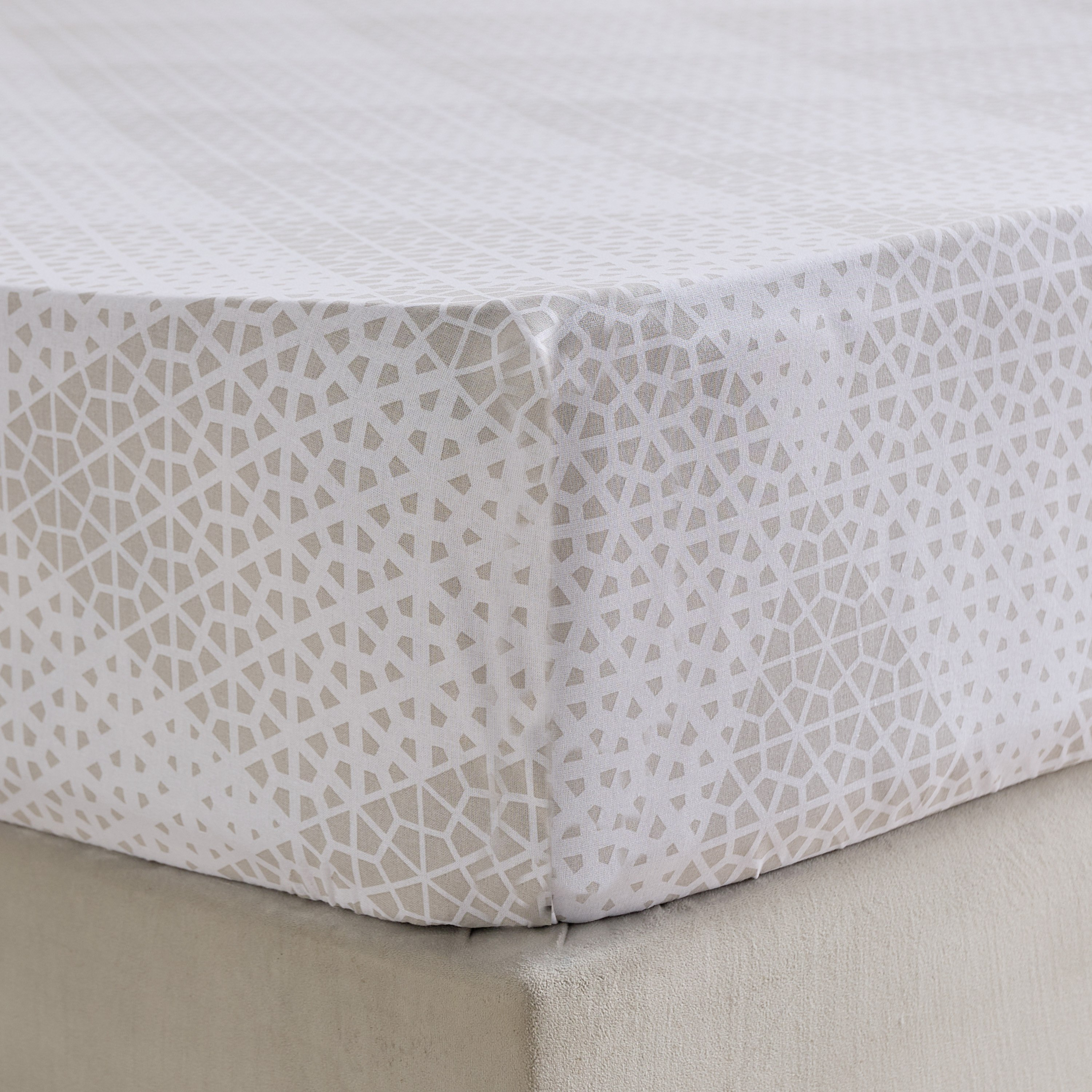 Malta Cara Printed Cotton Single Fitted Sheet - 90x200+33 cm-hbxhomeware-hbxbedroom-image-4