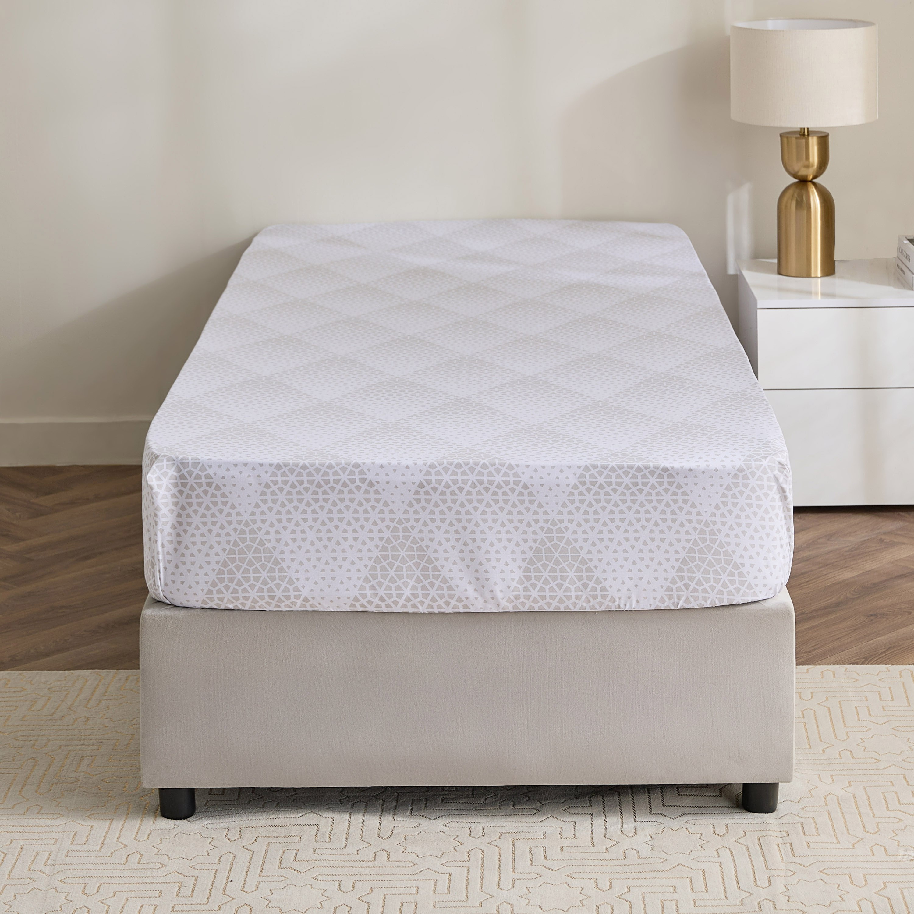 Malta Cara Printed Cotton Twin Fitted Sheet - 120x200+33 cm-hbxhomeware-hbxbedroom-image-3