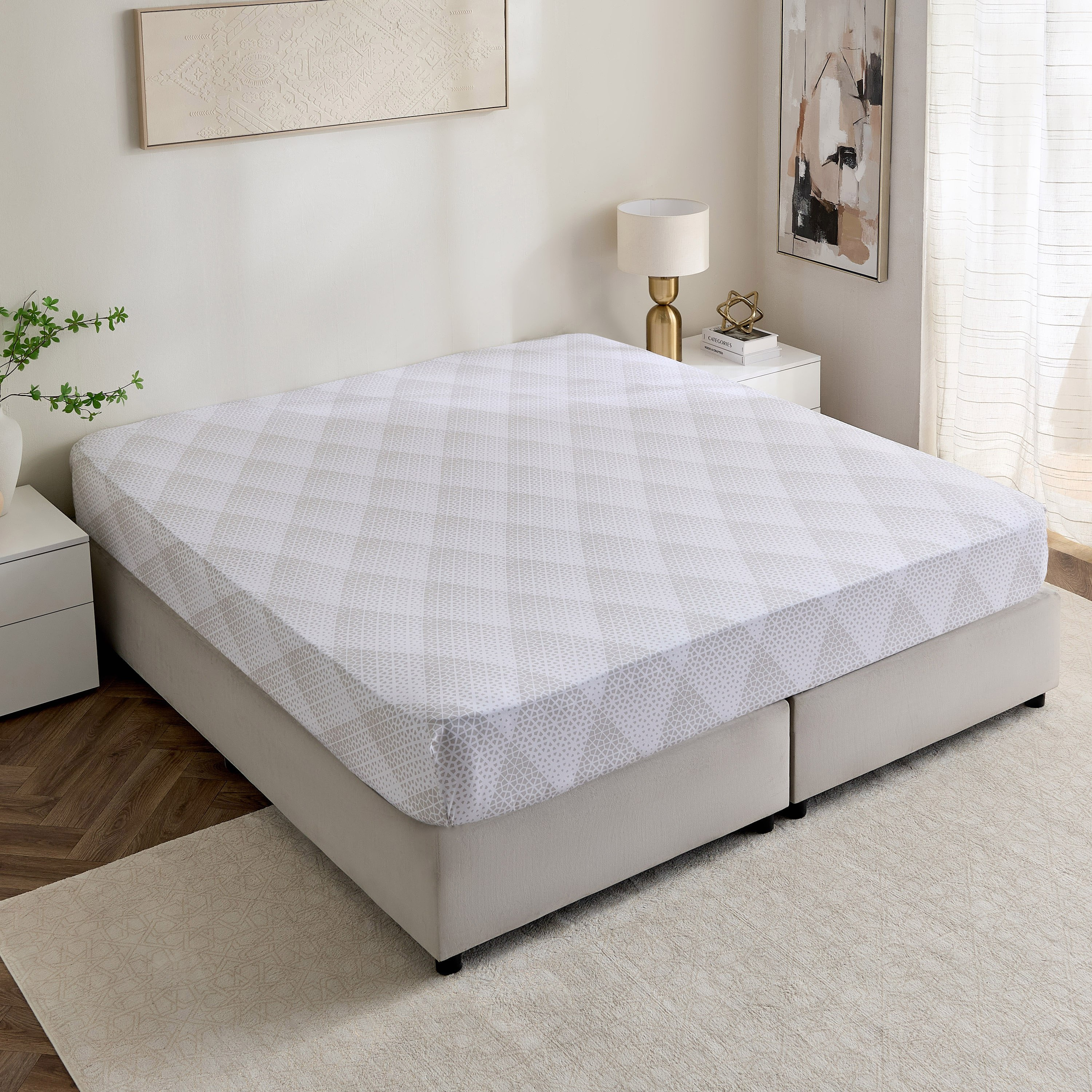 Malta Cara Printed Cotton Queen Fitted Sheet - 150x200+33 cm-hbxhomeware-hbxbedroom-image-2