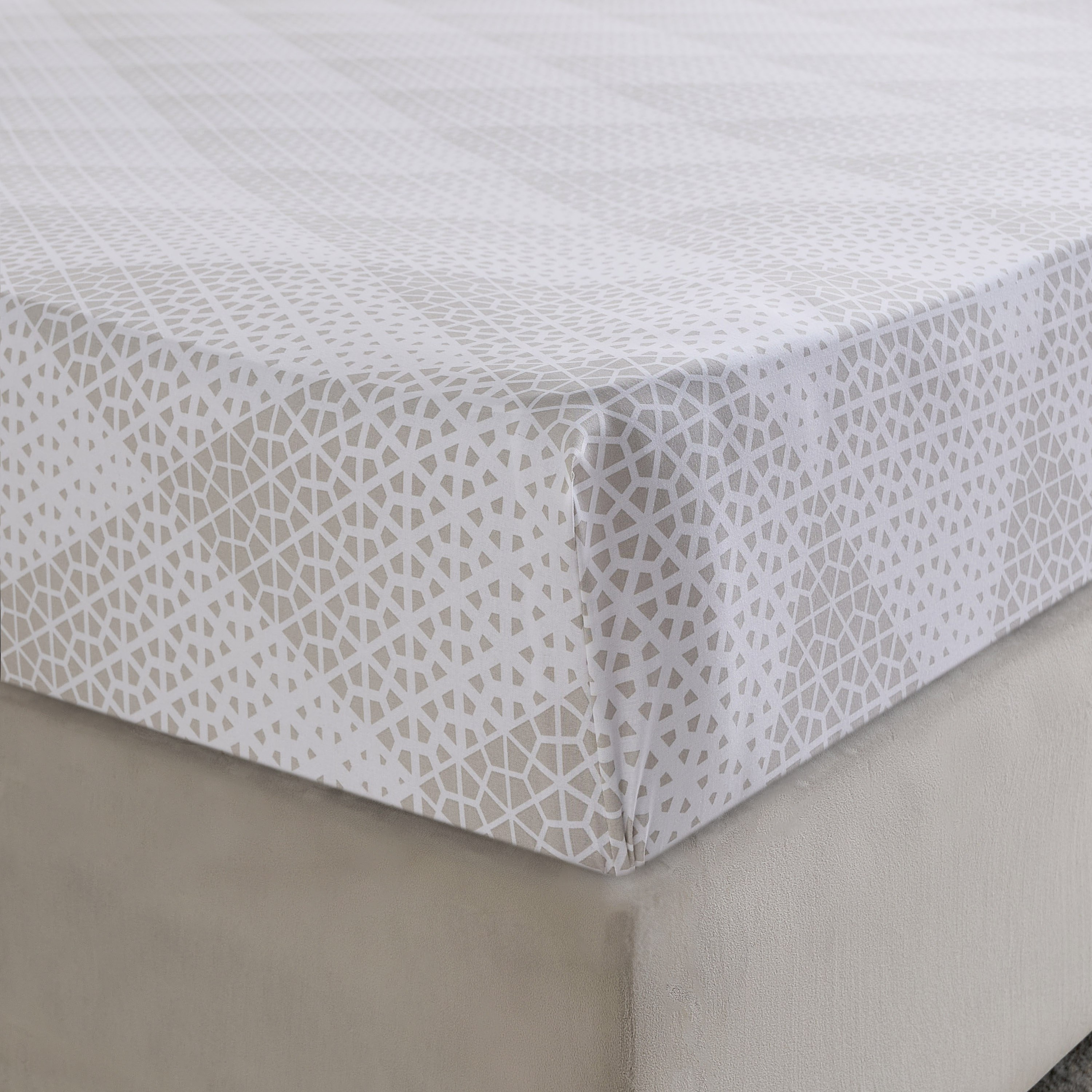 Malta Cara Printed Cotton Super King Fitted Sheet - 200x200+33 cm-hbxhomeware-hbxbedroom-image-4
