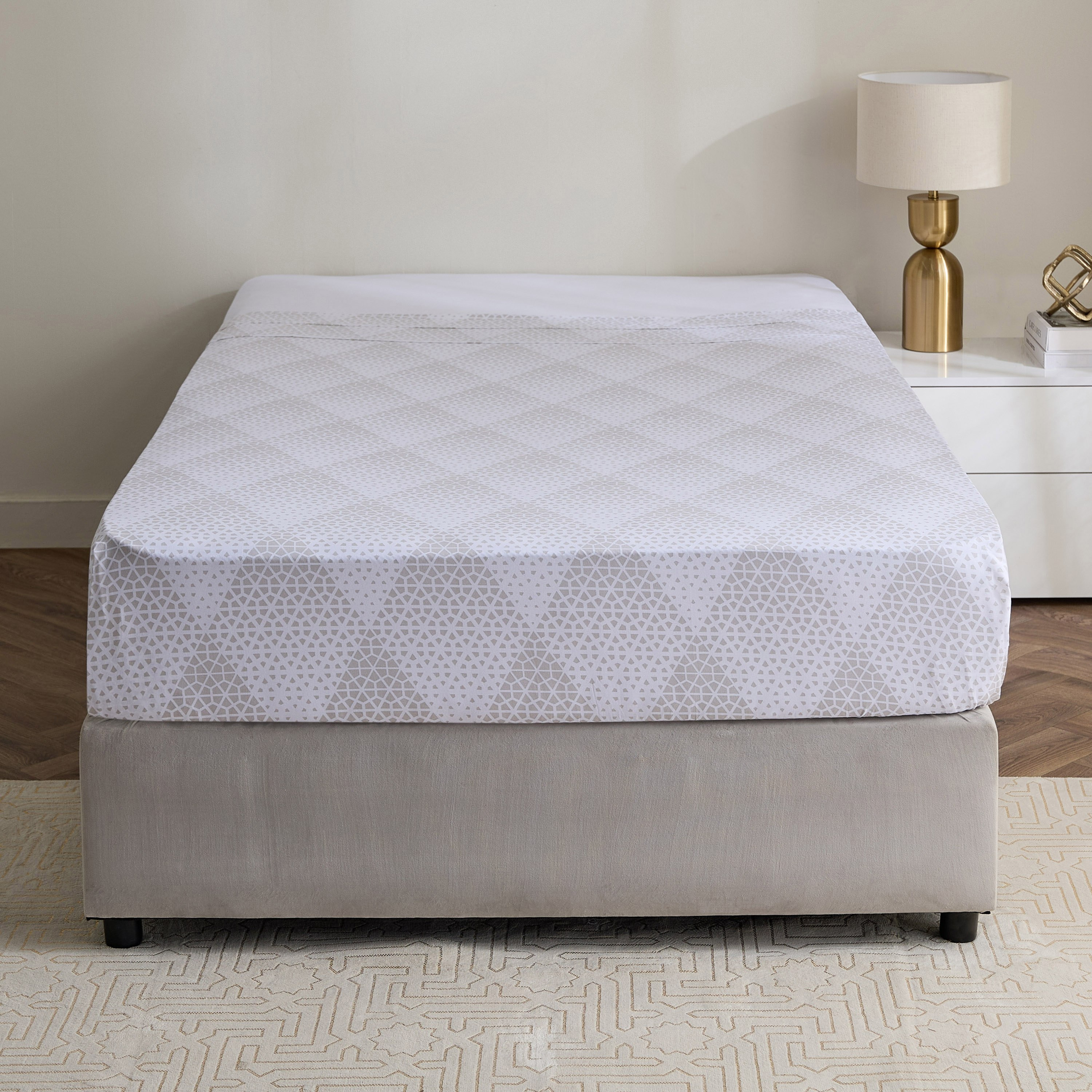 Malta Cara Printed Cotton Twin Flat Sheet - 170x260 cm-hbxhomeware-hbxbedroom-image-3