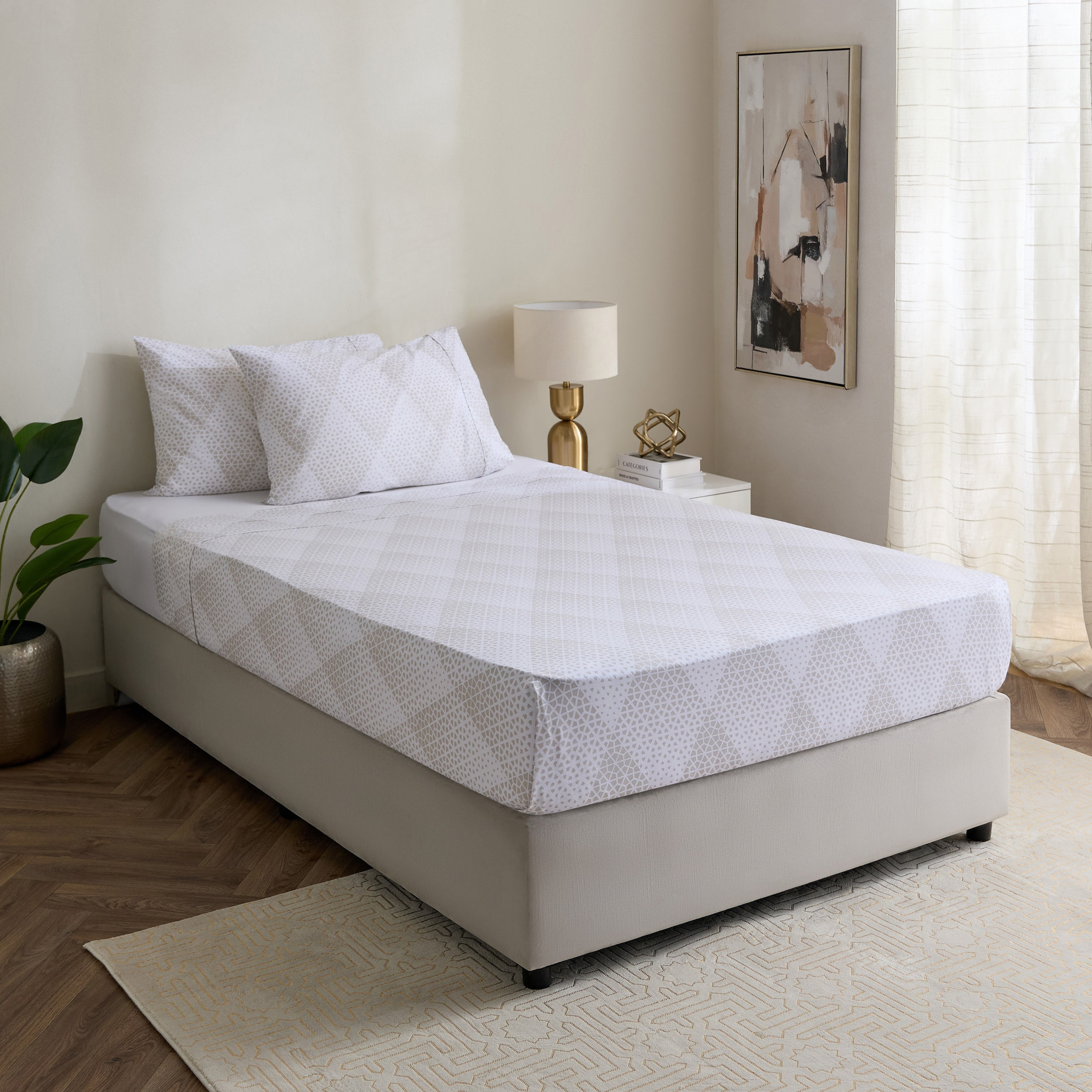 Malta Cara Printed Cotton Twin Flat Sheet - 170x260 cm-hbxhomeware-hbxbedroom-image-7