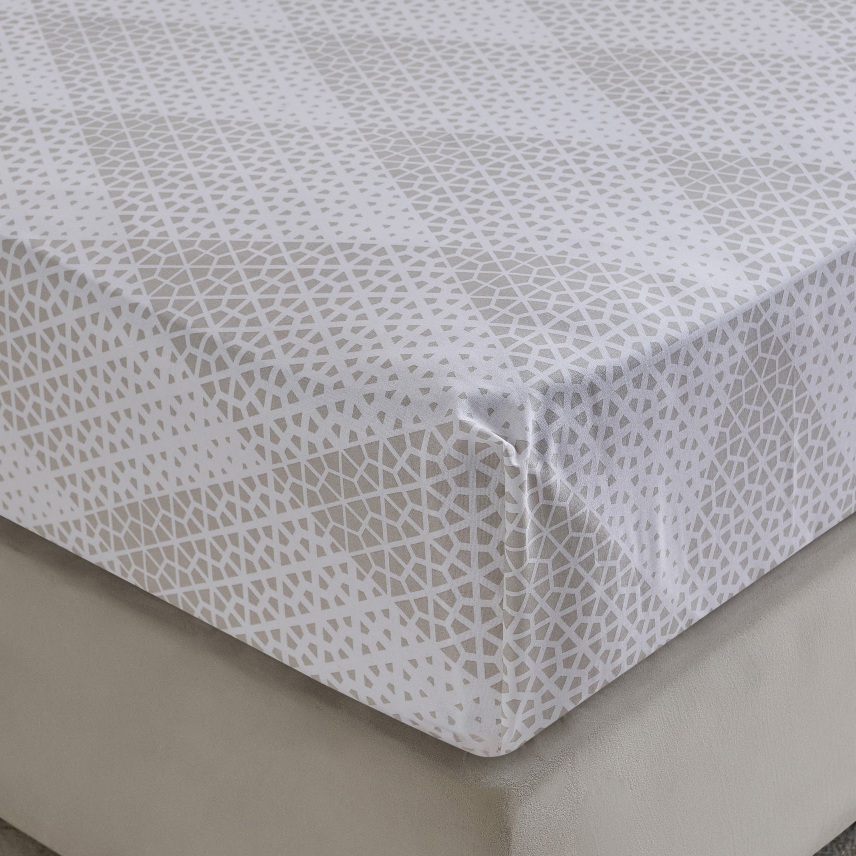 Malta Cara Printed Cotton King Flat Sheet - 240x260 cm-hbxhomeware-bedding-flatsheets-image-1