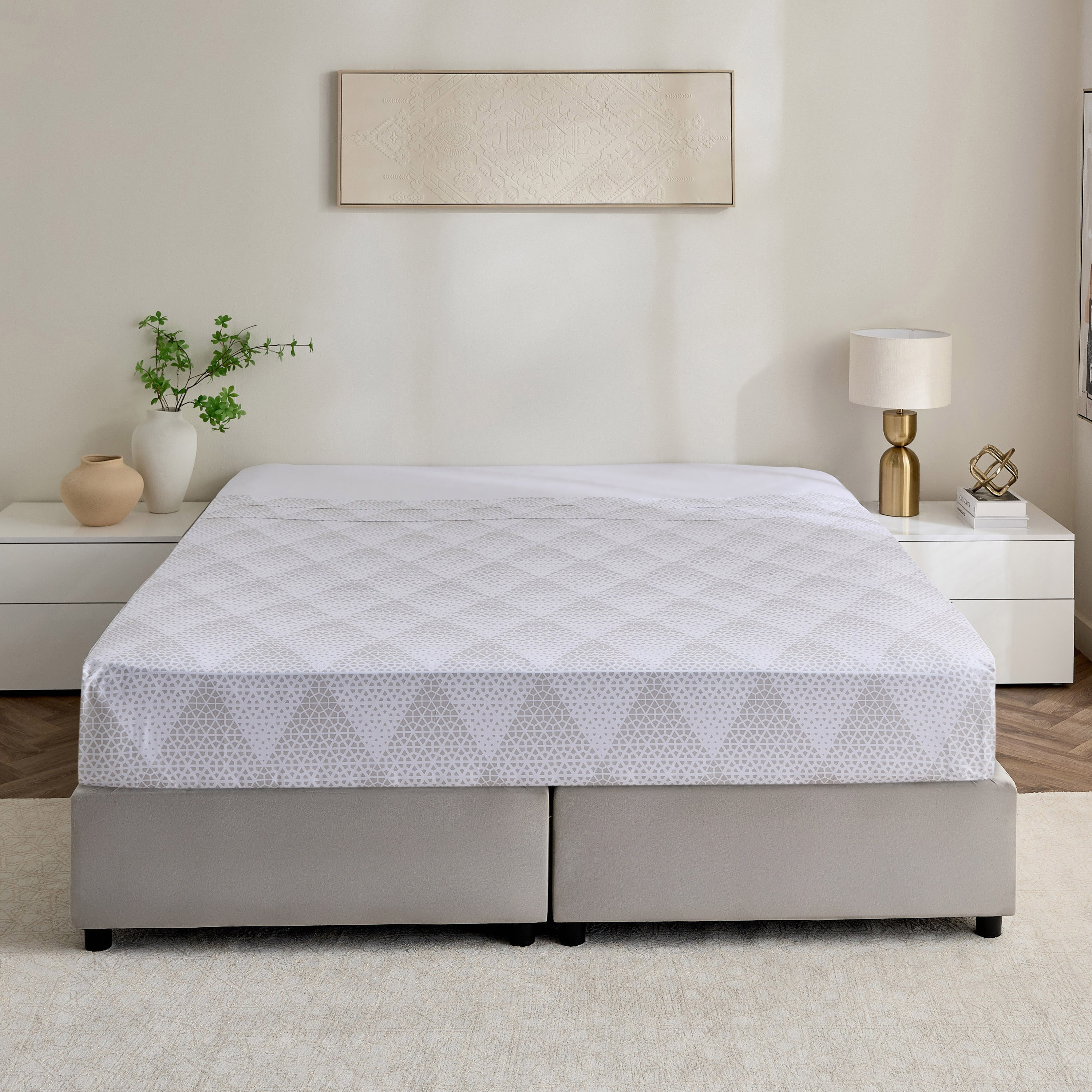 Malta Cara Printed Cotton King Flat Sheet - 240x260 cm-hbxhomeware-bedding-flatsheets-image-3
