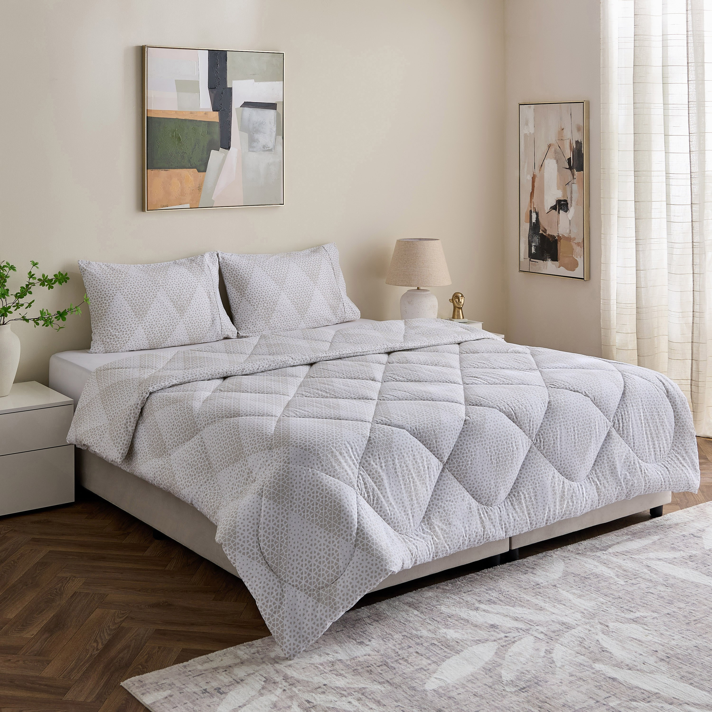 طقم لحاف كوين قطن بطبعات 3 قطع كارا من مالطا - 200x240 سم-hbxhomeware-hbxdecorandfurnishings-image-7