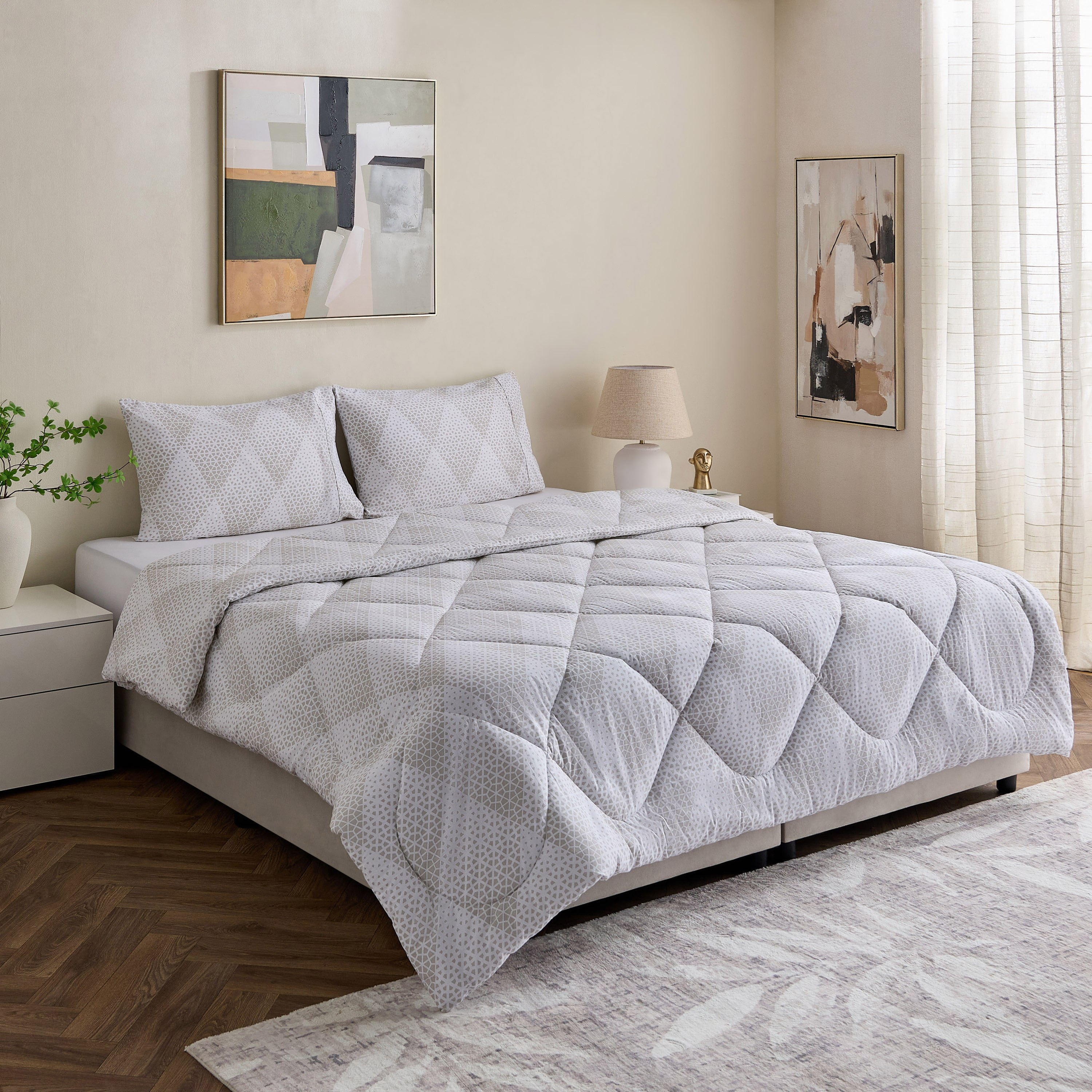 Malta Cara 3-Piece Printed Cotton Super King Comforter Set - 240x240 cm-hbxhomeware-hbxdecorandfurnishings-image-7