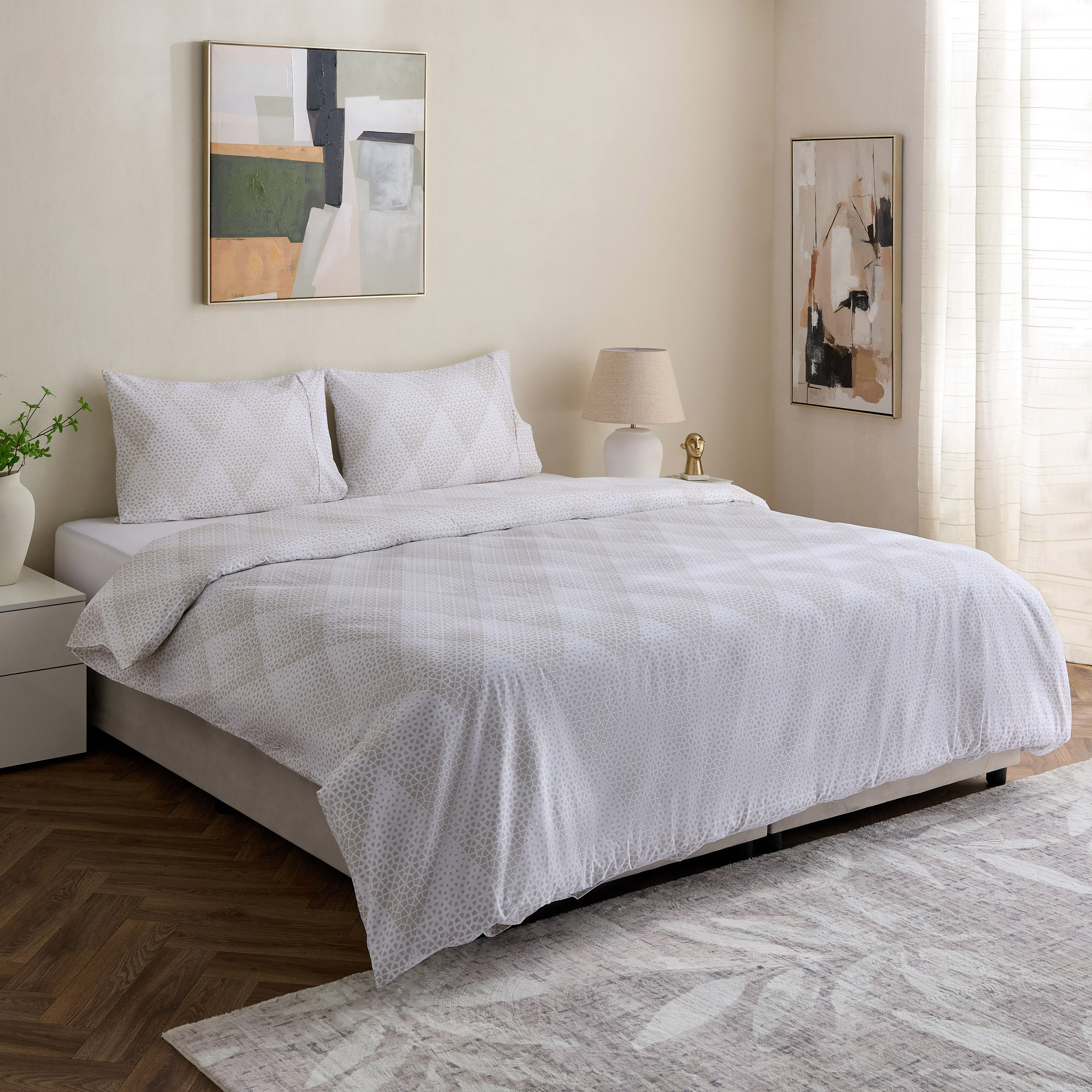 Malta Cara 3-Piece Printed Cotton Queen/King Duvet Cover Set - 220x220 cm-hbxhomeware-bedding-duvetcovers-image-8