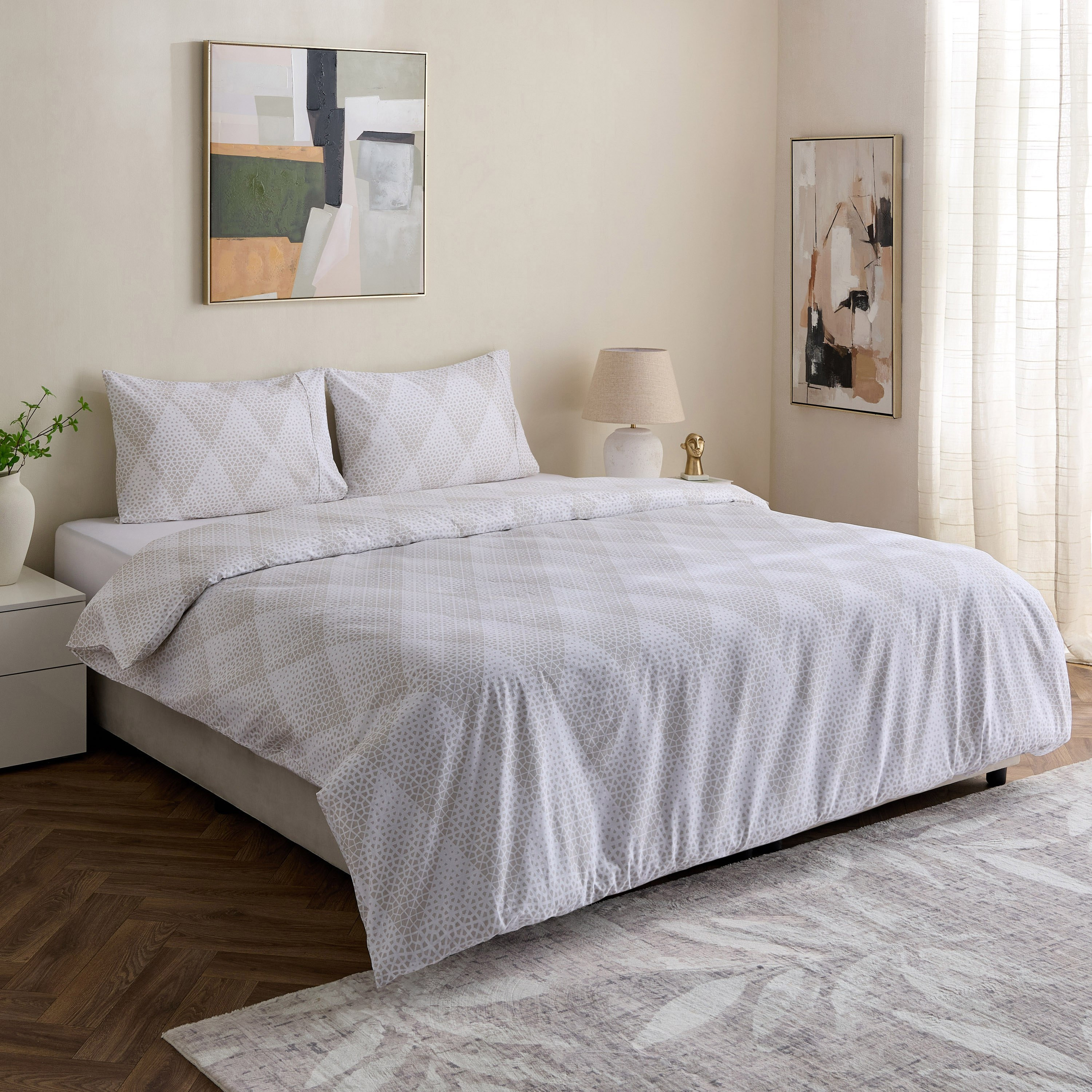طقم غطاء لحاف سوبر كينج قطن 3 قطع كارا من مالطا - 220x240 سم-hbxhomeware-hbxdecorandfurnishings-image-2
