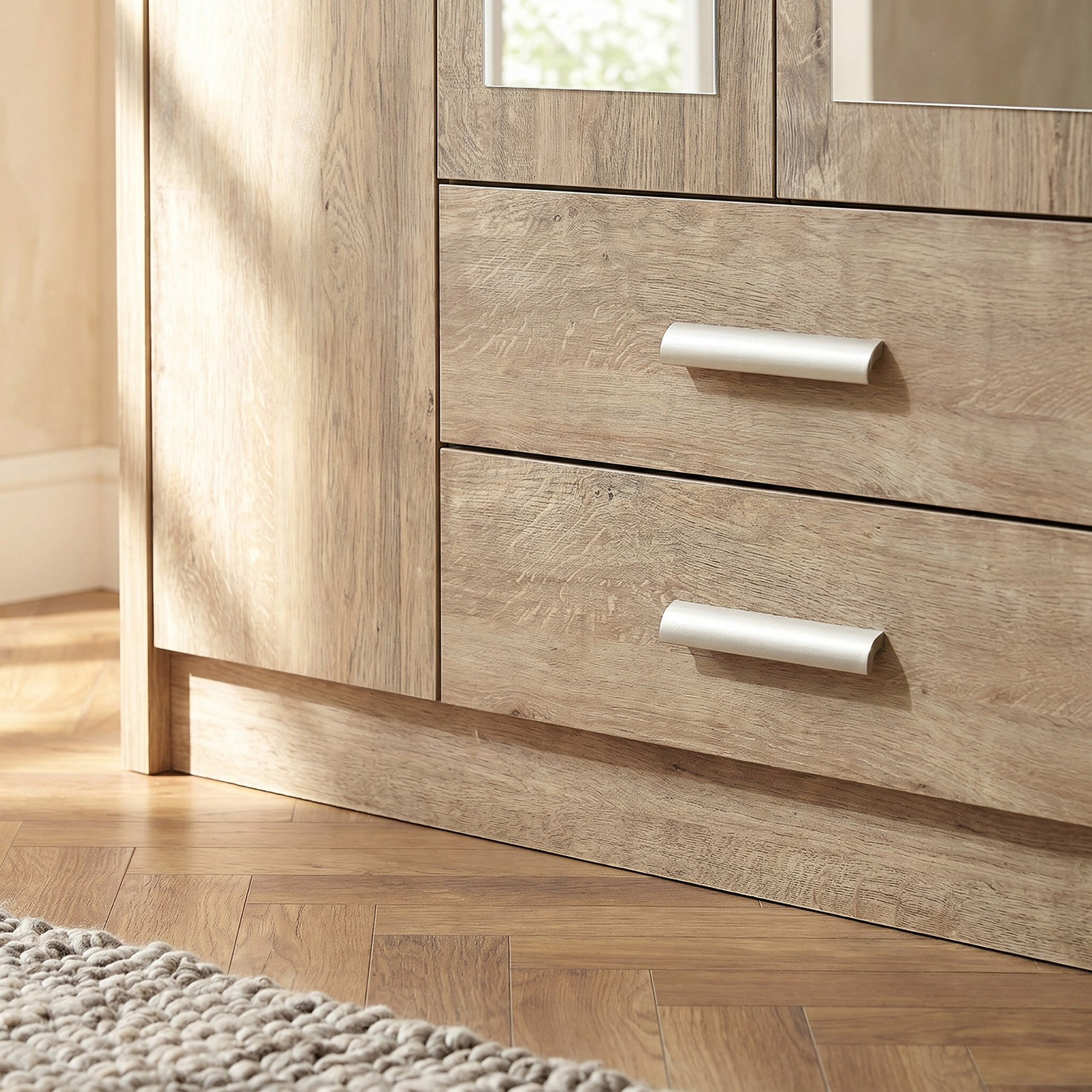 خزانة ملابس 4 أبواب بدرجين ومرايا إن إكس تي من كيرفي-hbxfurniture-wardrobes-image-5
