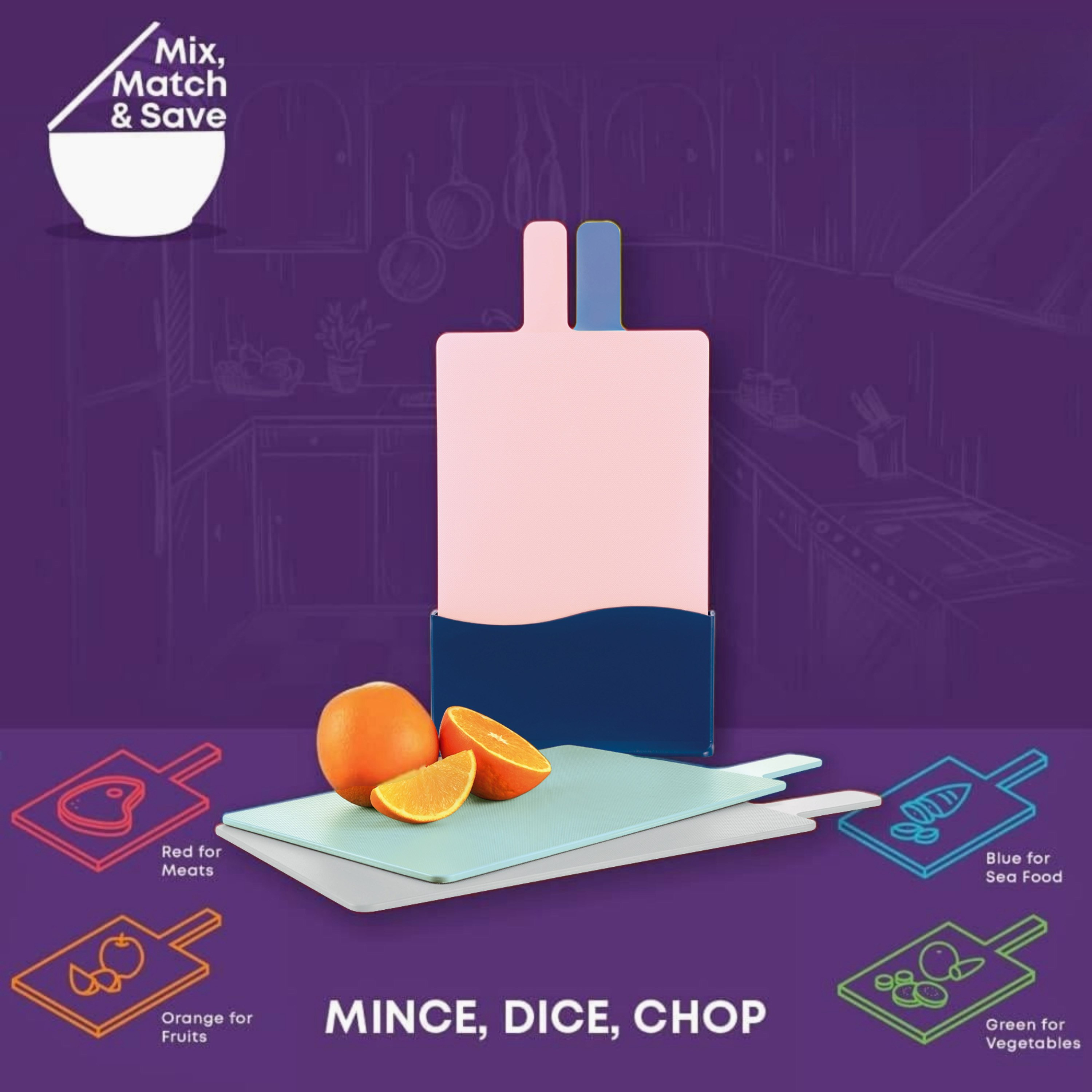 ألواح تقطيع 4 قطع مع حامل من أورا-hbxkitchen-kitchenware-choppingboards-image-1