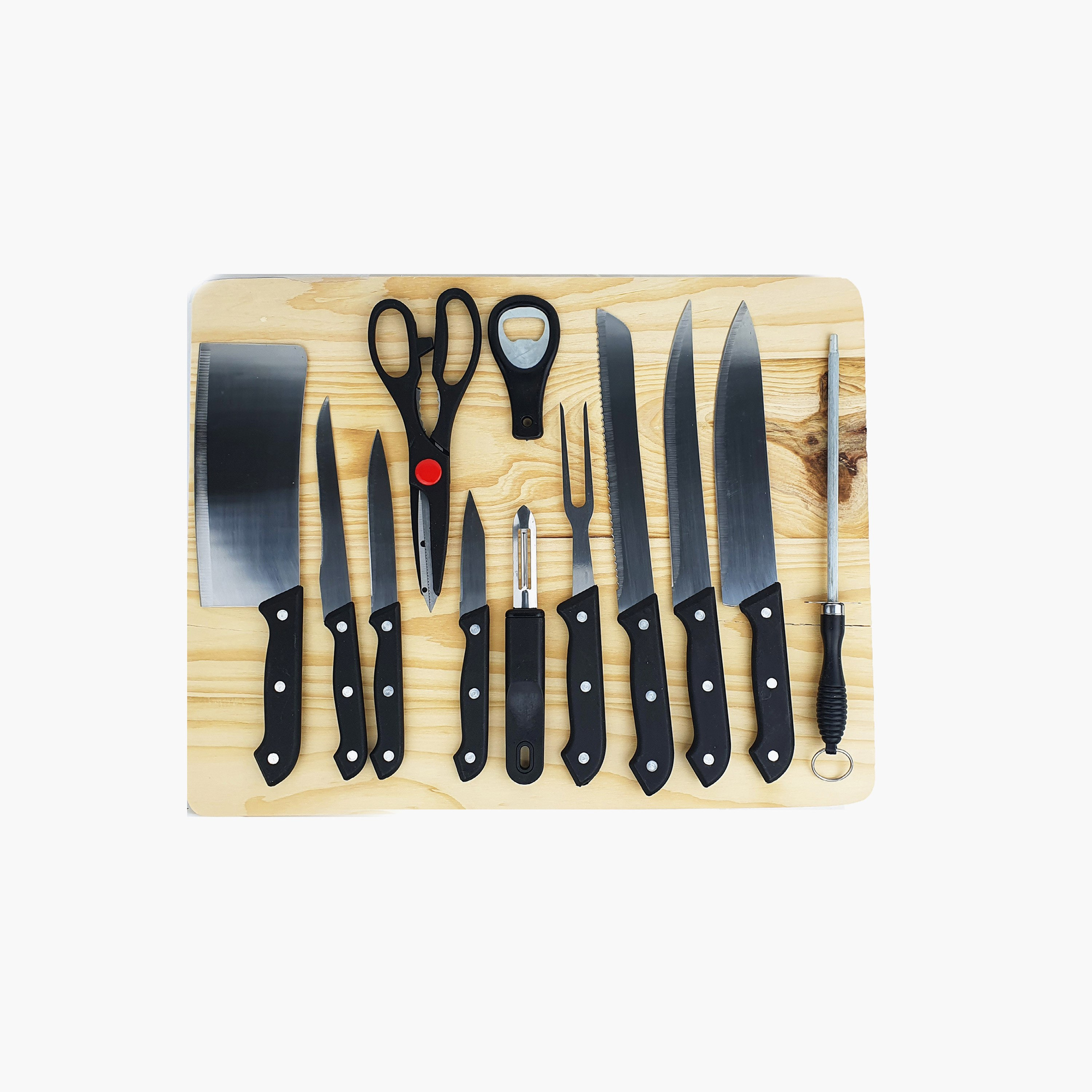 Aura 13-Piece Knife Set with Cutting Board-hbxkitchen-kitchenware-choppingboards-image-1