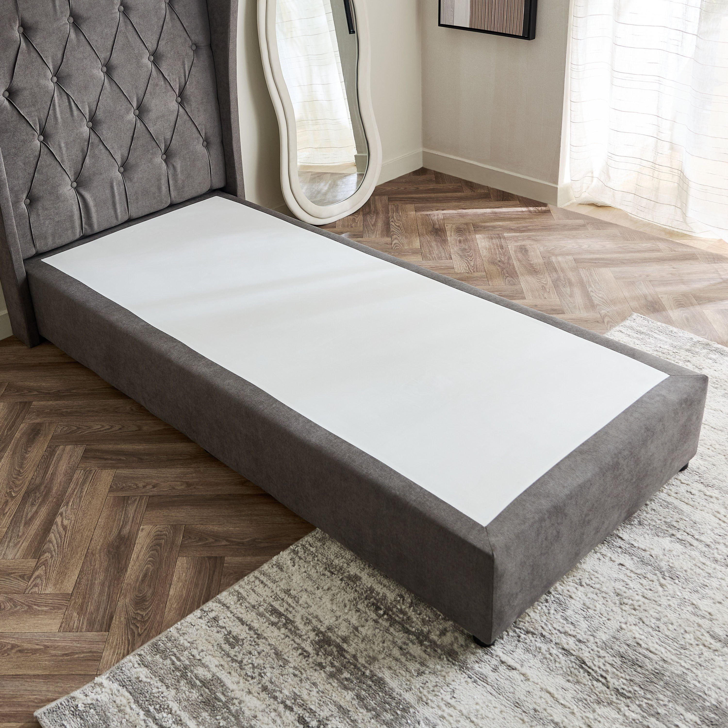 Curvy Chester Single Upholstered Bed - 90x200 cm-hbxkidsandyouth-bedsandbedsets-beds-single-image-5