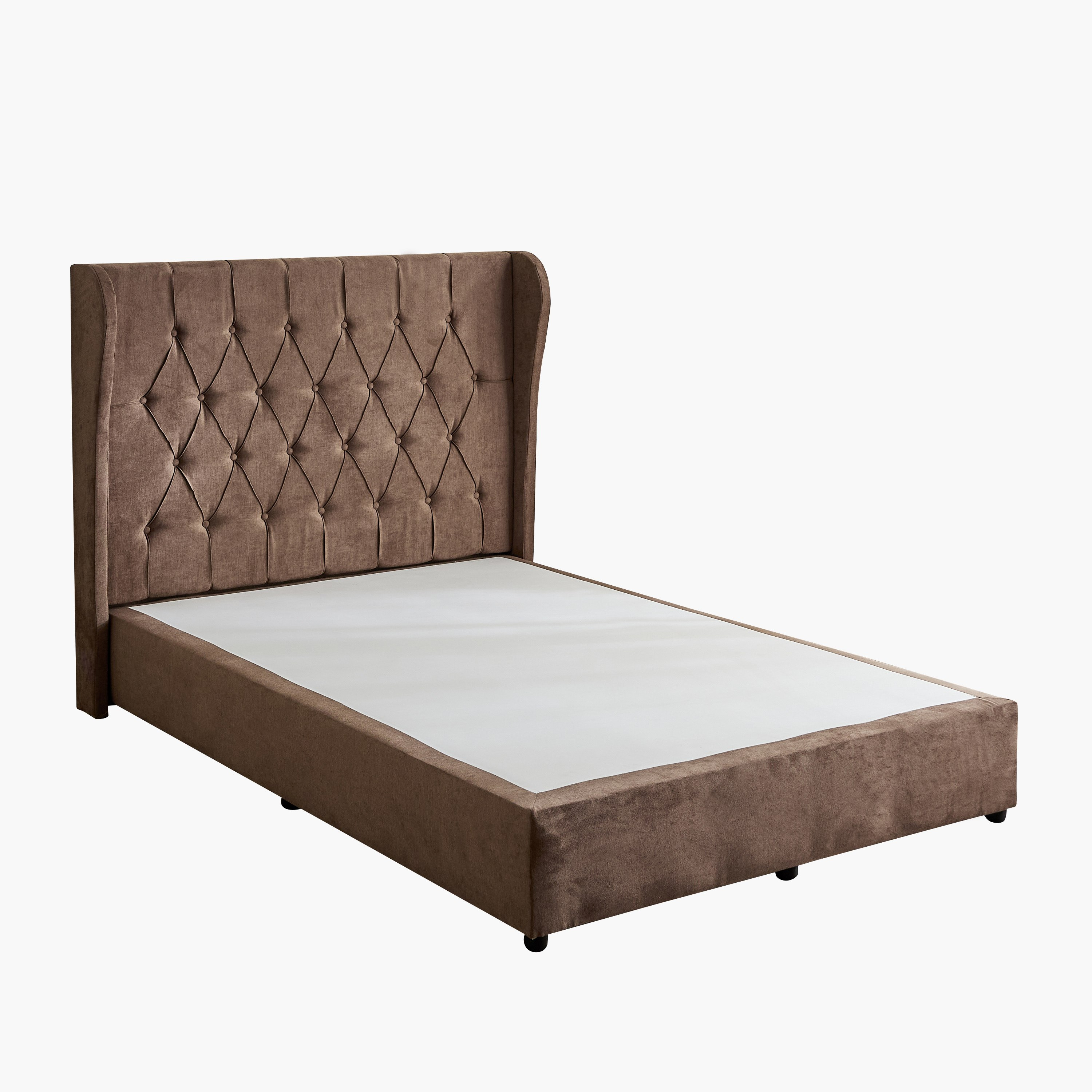 Curvy Chester Queen Upholstered Bed - 140x200 cm-hbxbedroom-bedsandbedsets-beds-queen-image-8