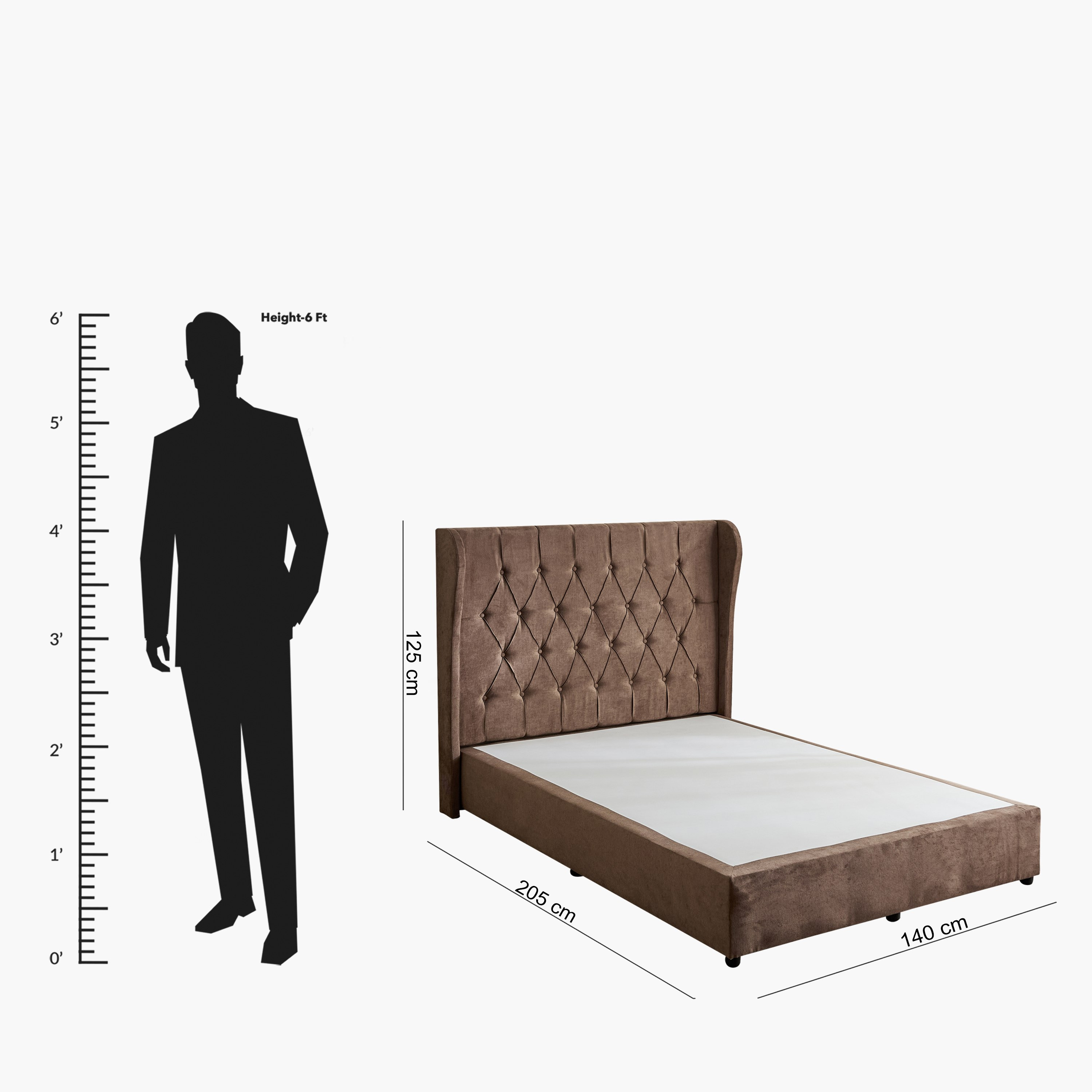 Curvy Chester Queen Upholstered Bed - 140x200 cm-hbxbedroom-bedsandbedsets-beds-queen-image-9