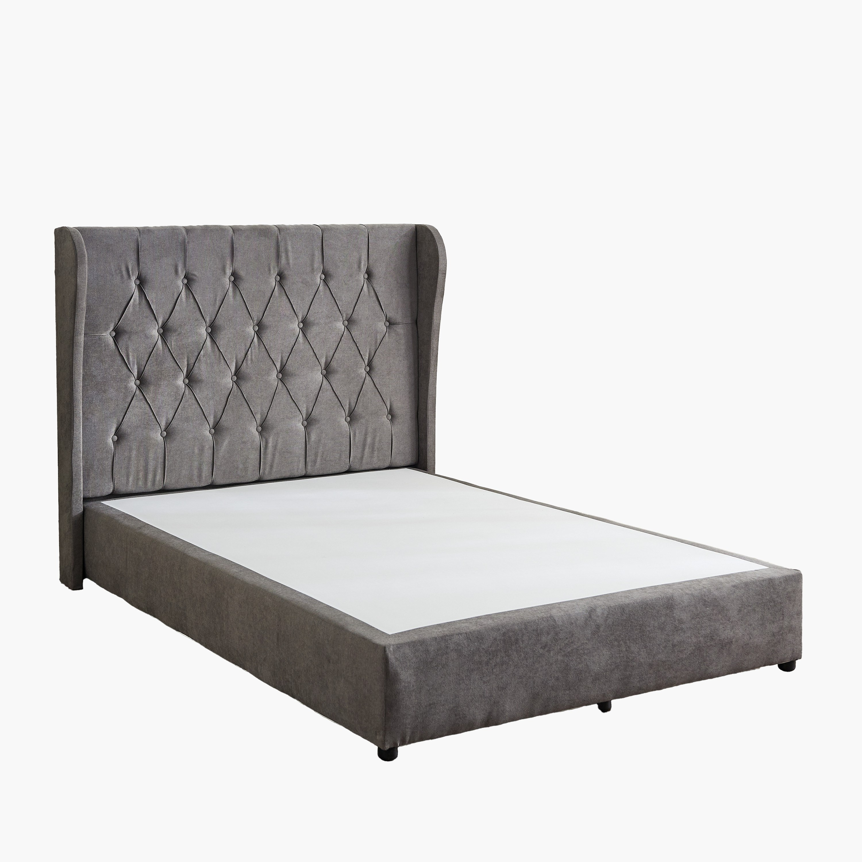 Curvy Chester Queen Upholstered Bed - 140x200 cm-hbxbedroom-bedsandbedsets-beds-queen-image-8