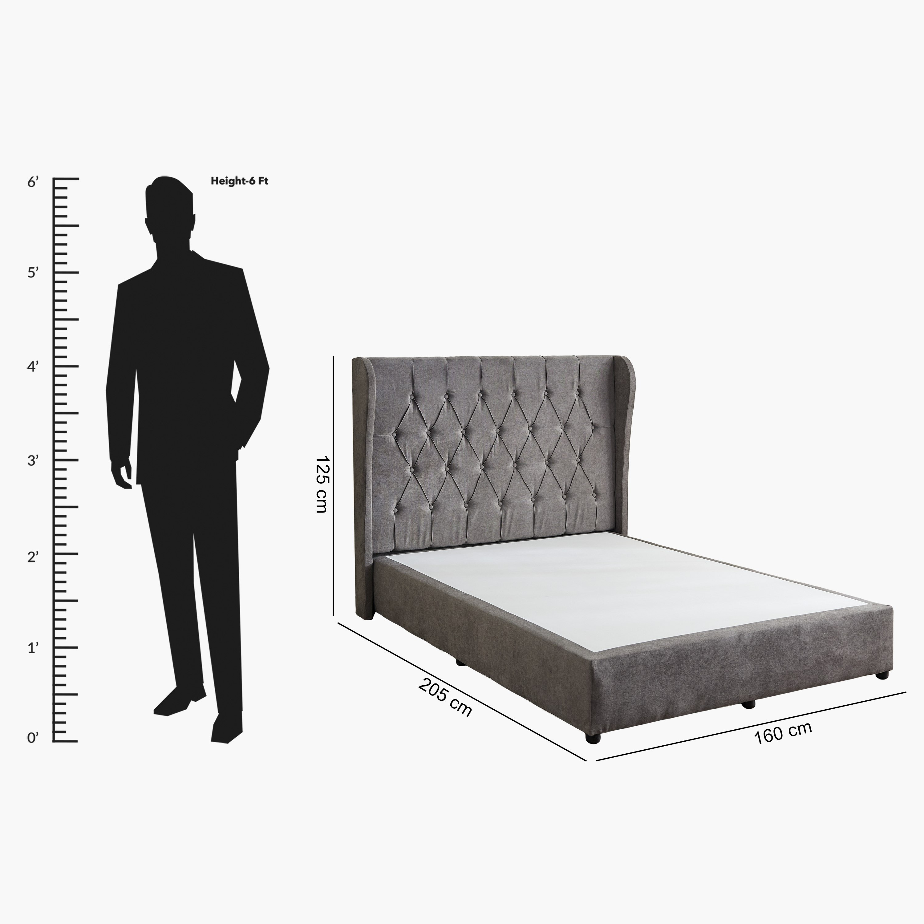 Curvy Chester Queen Upholstered Bed - 160x200 cm-hbxbedroom-bedsandbedsets-beds-queen-image-9