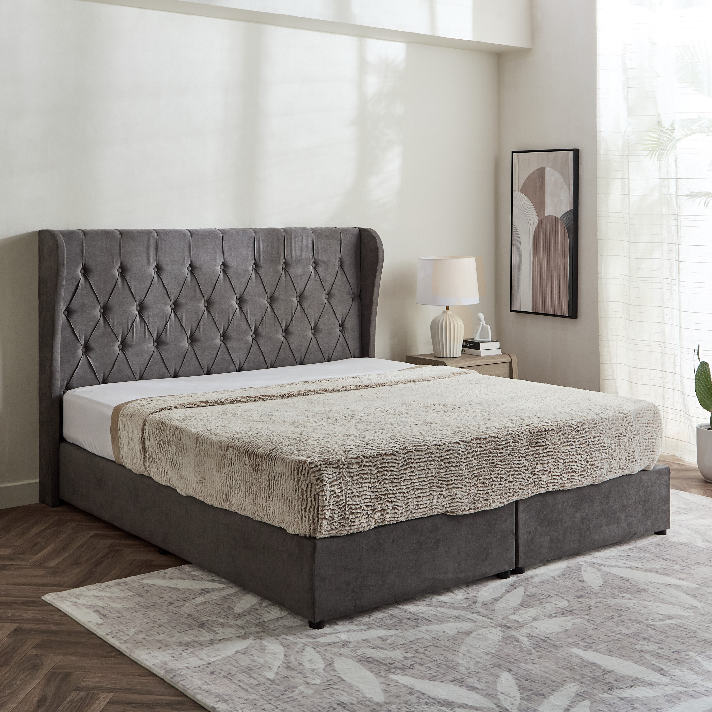 Curvy Chester King Upholstered Bed - 180x200 cm-PROMO_HB_UAE_HBX10_250526-image-1