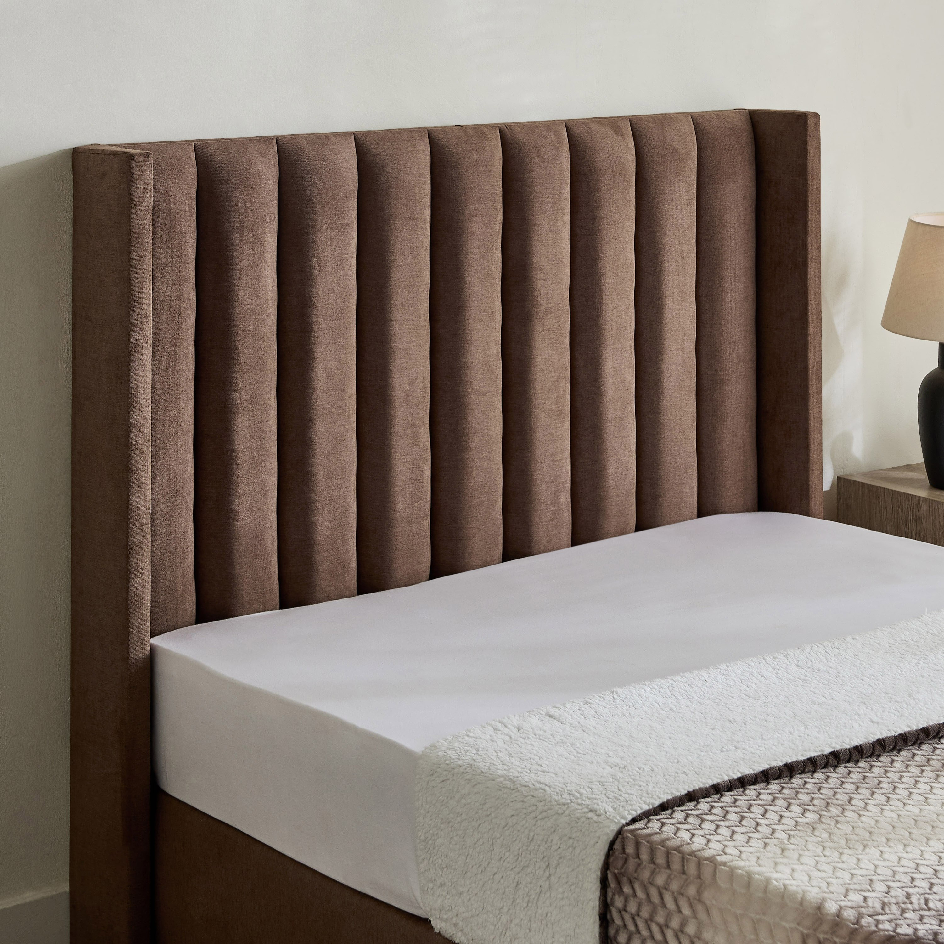 Curvy Clark Upholstered Twin Bed - 120x200 cm-hbxbedroom-bedsandbedsets-upholsteredbeds-twin-image-3