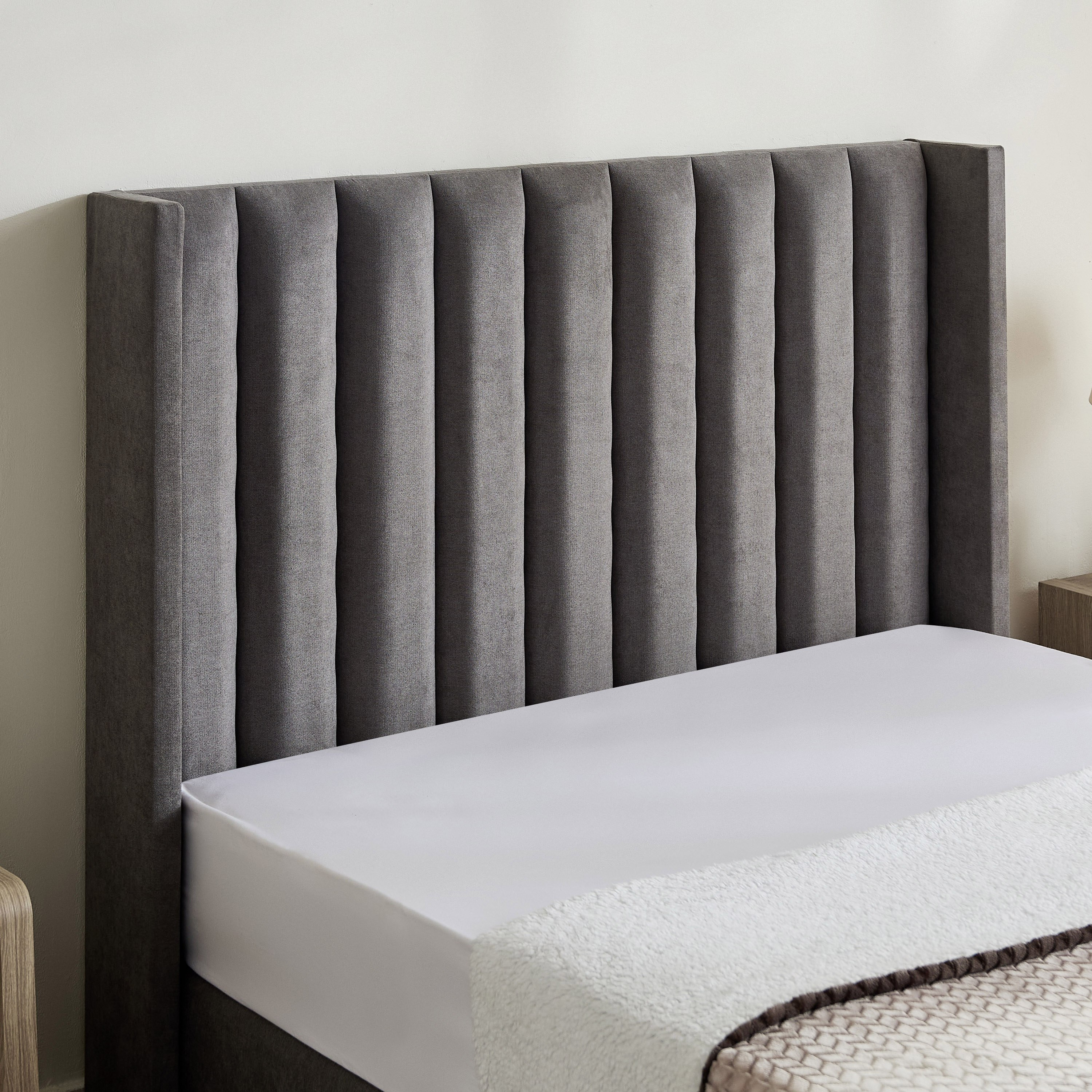 Curvy Clark Upholstered Twin Bed - 120x200 cm-hbxbedroom-bedsandbedsets-upholsteredbeds-twin-image-3