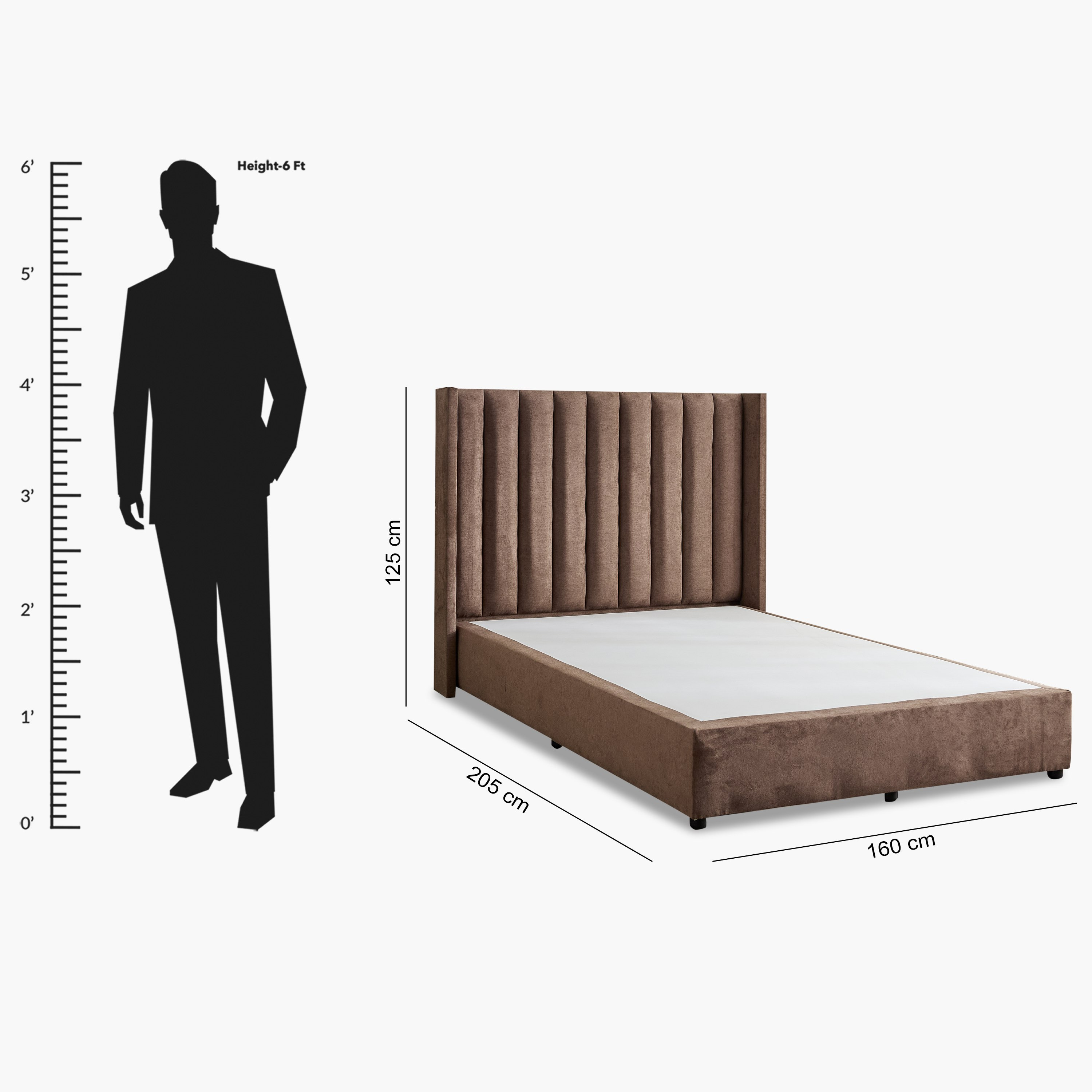 Curvy Clark Upholstered Queen Bed - 140x200 cm-hbxbedroom-bedsandbedsets-beds-queen-image-9