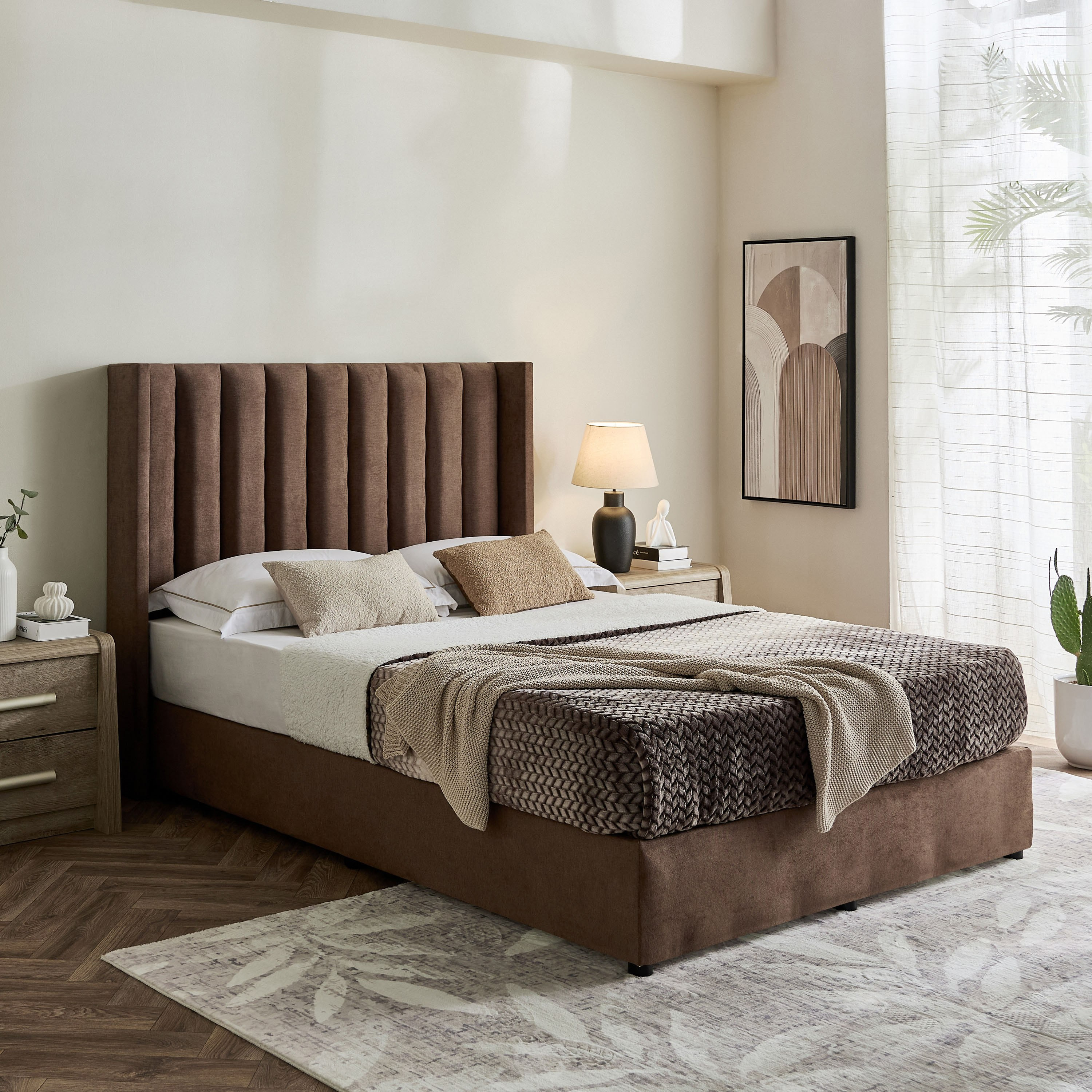 Curvy Clark Upholstered Queen Bed - 160x200 cm-hbxbedroom-bedsandbedsets-beds-queen-image-7