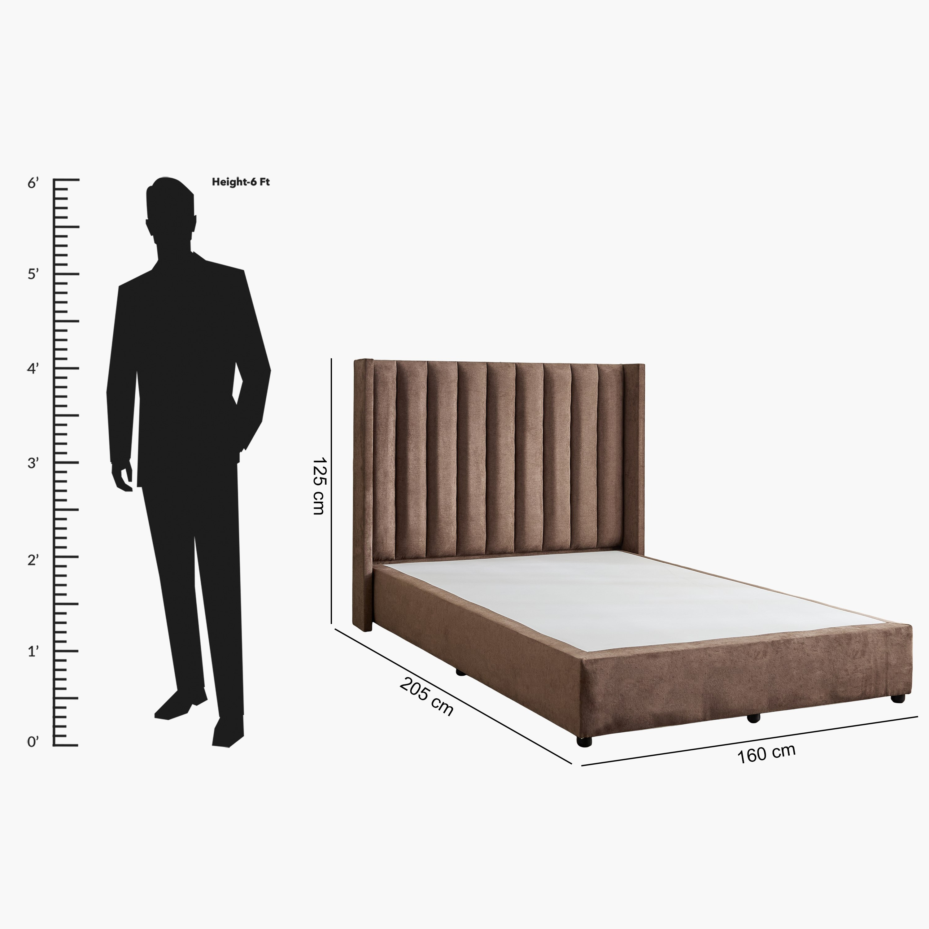 Curvy Clark Upholstered Queen Bed - 160x200 cm-hbxbedroom-bedsandbedsets-beds-queen-image-9